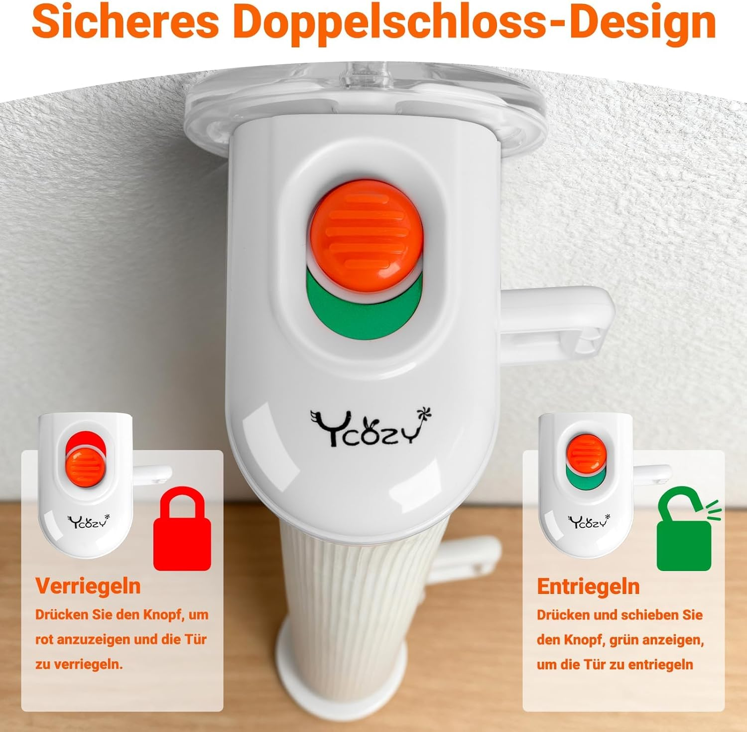 Ycozy 150Cm Retractable Baby Gate for Pet Child with Reinforced Bar Design to Prevent Crawling through 86Cm Tall Mesh Dog Safety Gate for Stairs Doorways Indoor image number 6