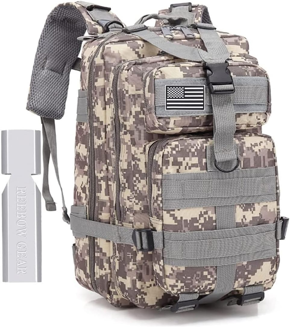 30L Mountaineering Outdoor Multifunctional Backpack 3 Days Tactical Backpack Military Tactical Backpack Assault Pack for Hiking Camping Trekking Hunting,Armygreen