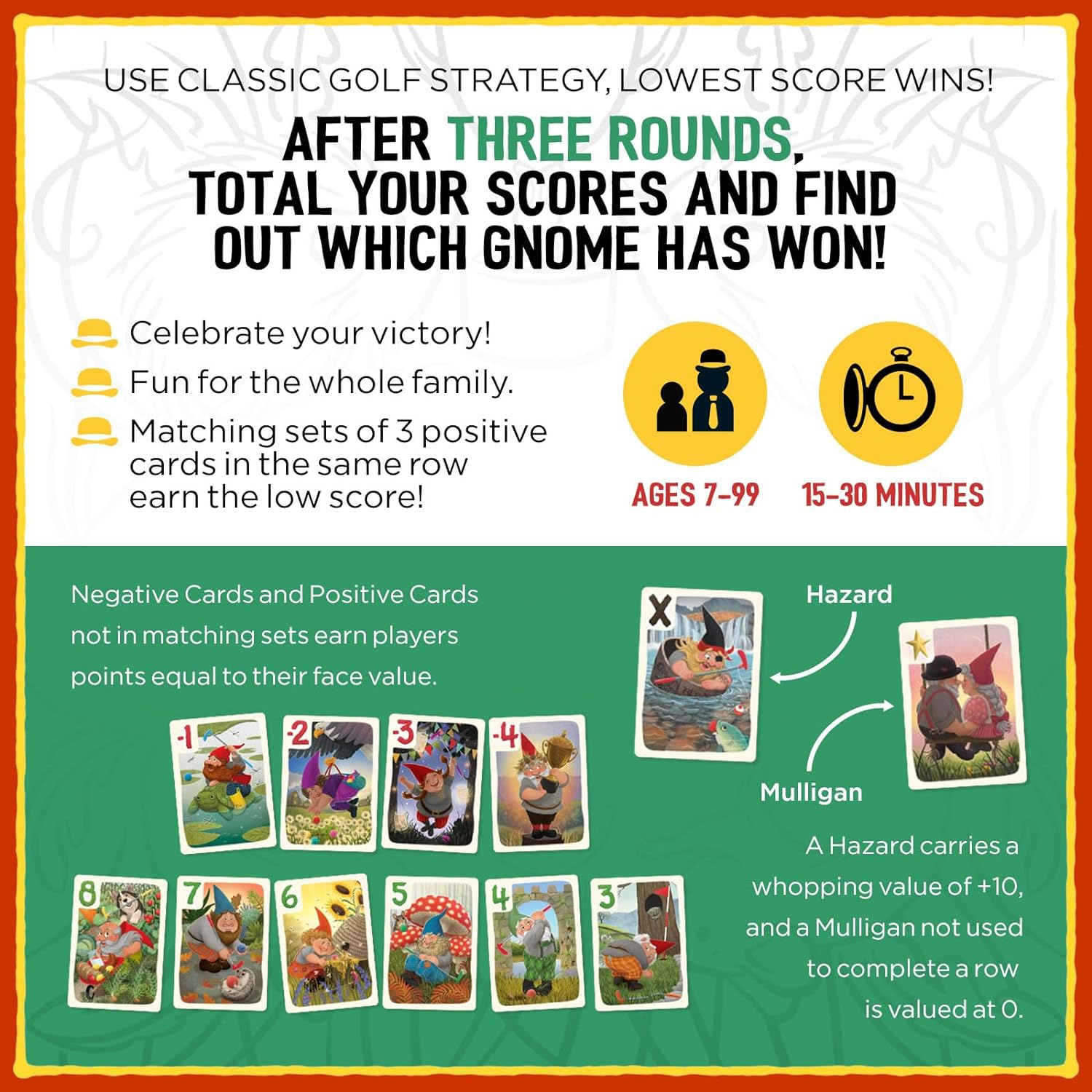 Grandpa Beck'S Games Gnoming a round Card Game a Fun Family Card Game Enjoyed by Kids, Teens, & Adults from the Creators of Cover Your Assets Ideal for 2-7 Players Ages 7+ Multicolor image number 6