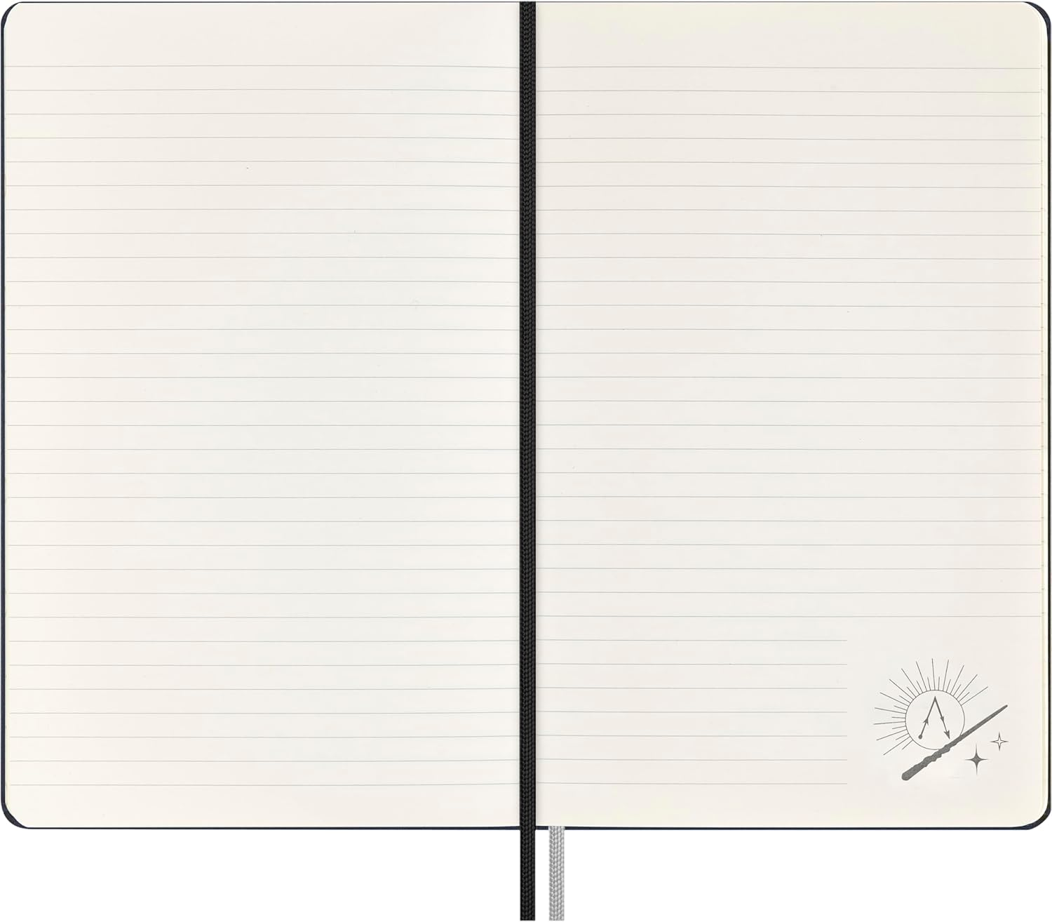 Moleskine Limited Edition Harry Potter Lumos Spell Notebook with Glow in the Dark Special-Effect, Hard Cover, Ruled, Large (5" X 8.25"), Black, 176 Pages image number 5