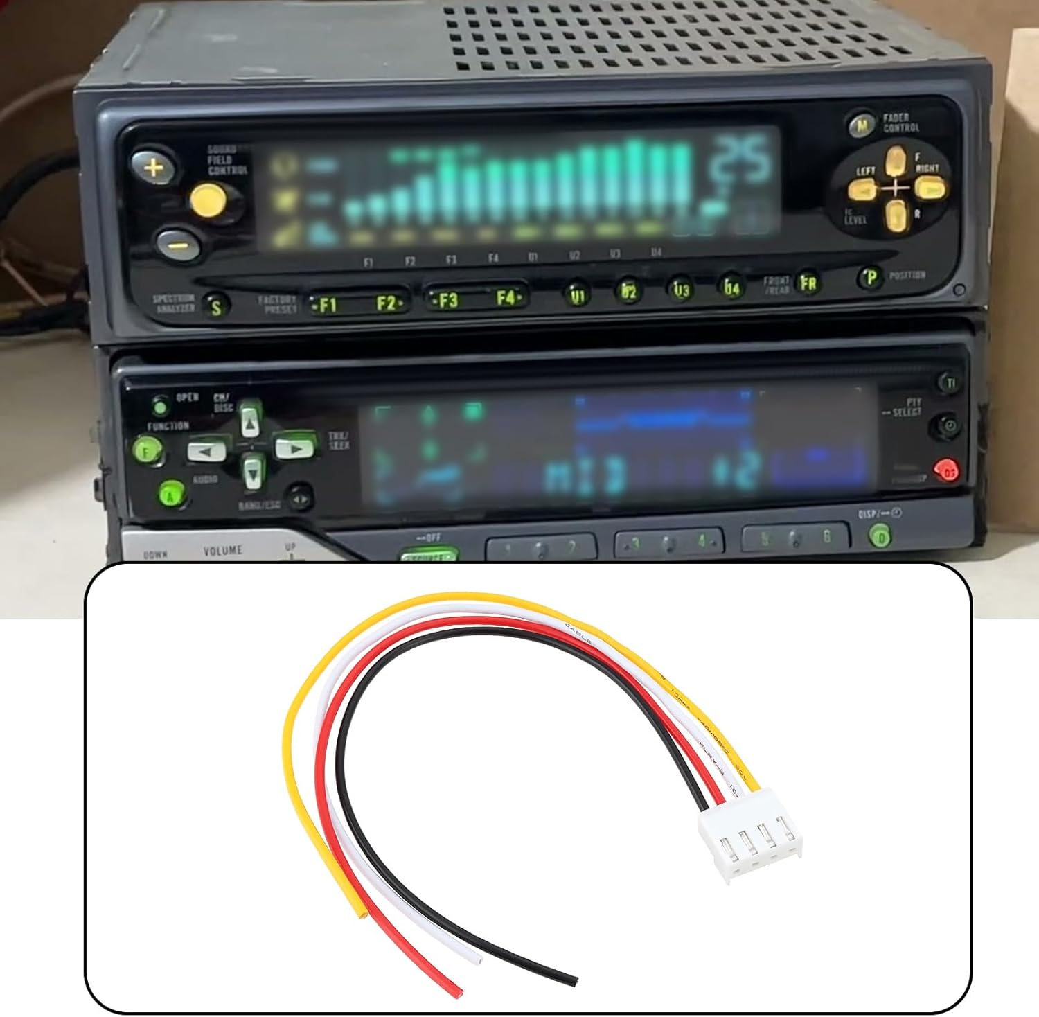 4-Pin Car Power Wiring Harness Plug Compatible with Pioneer DEQ-9200 DEQ-7600 DEQ-7200