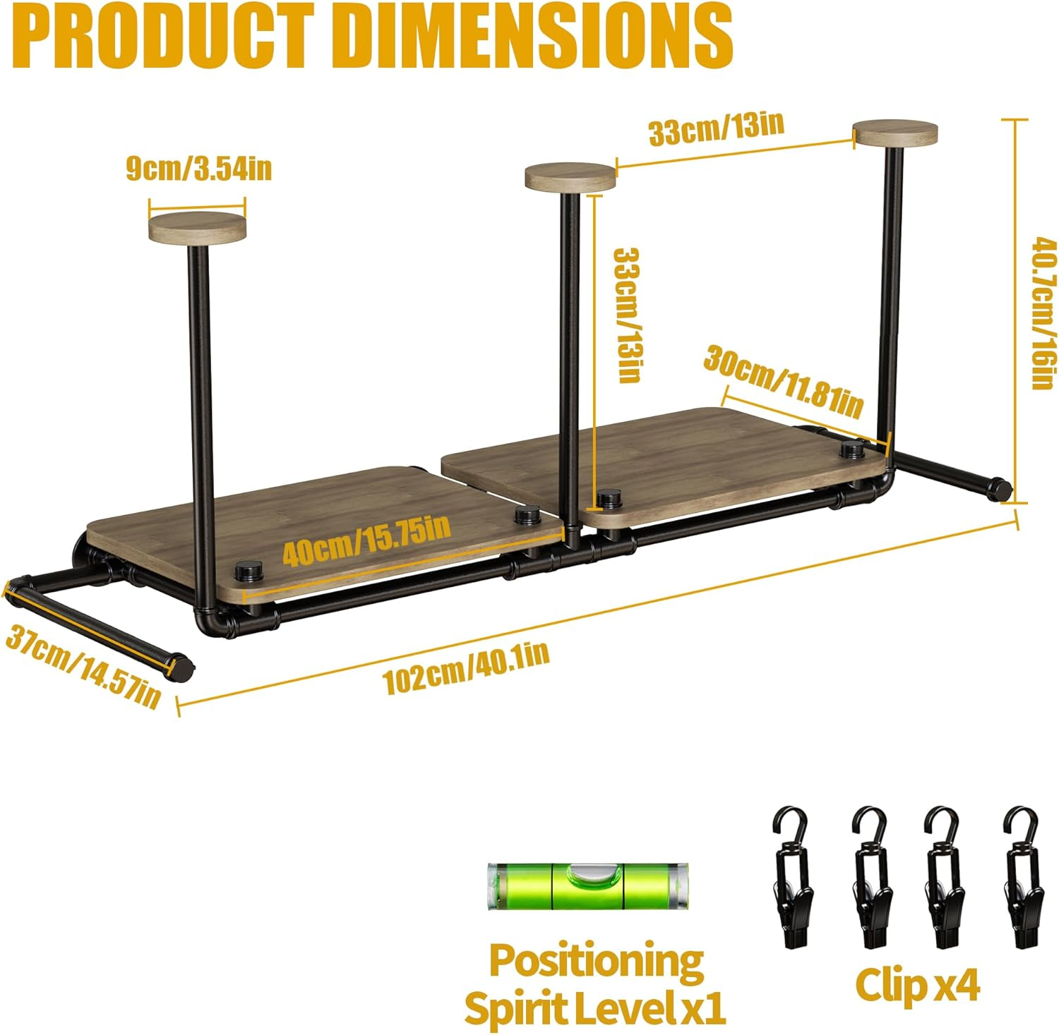 Double Motorcycle Helmet Holder Wall Mount, Helmet Hanger and Jacket Holder Wall Mount, Riding Gear Display Rack with 4 Hooks, Helmet Stand for Accesories Storage (3 Helmets) image number 5
