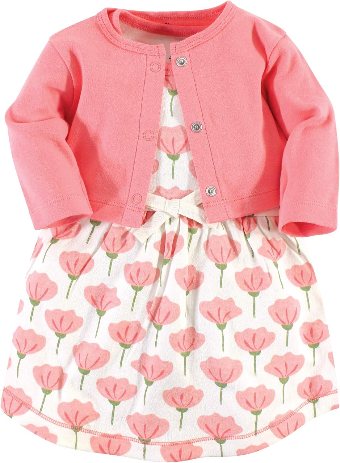 Touched by Nature Baby Girls Organic Cotton Dress and Cardigan image number 5