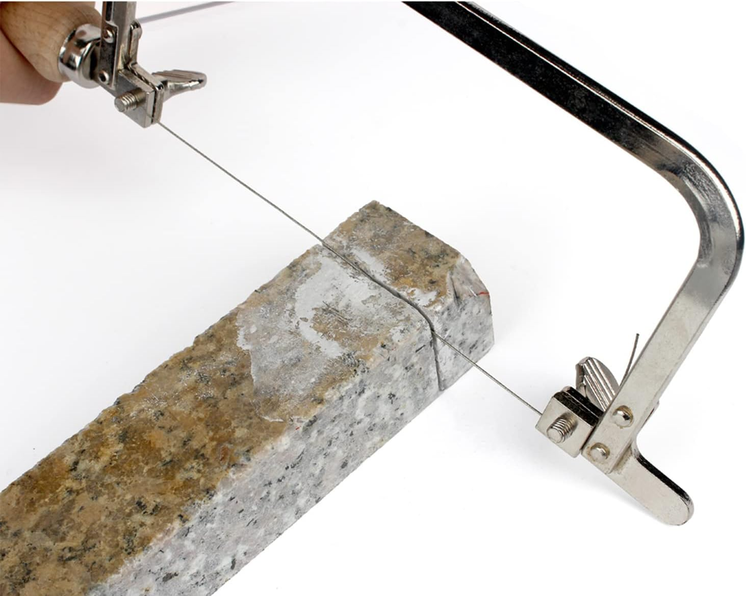 1PC Coping Saw Steel Frame with 0.5Mm Diamond Wire Saw for Wood Stone Metal Cutting Multi Function Hand Tool image number 5