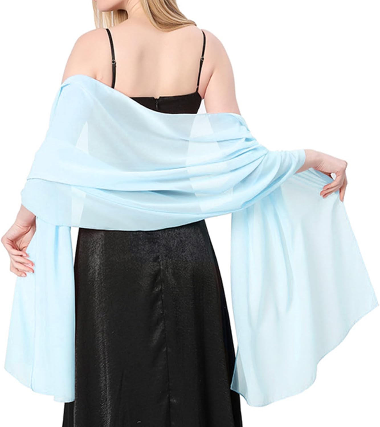 Pashmina Shawls and Wraps - Chiffon Shawl Wedding Evening Scarf for Women UK