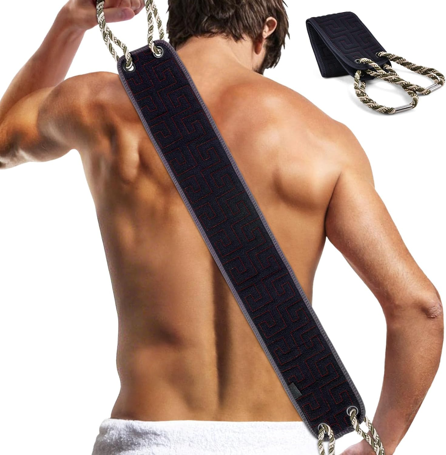 AYBUY Back Scrubber, Exfoliating Back Scrubber for Shower, Remove Dead Skin Body Scrub, Back Washing Aid for Ginger Yellow