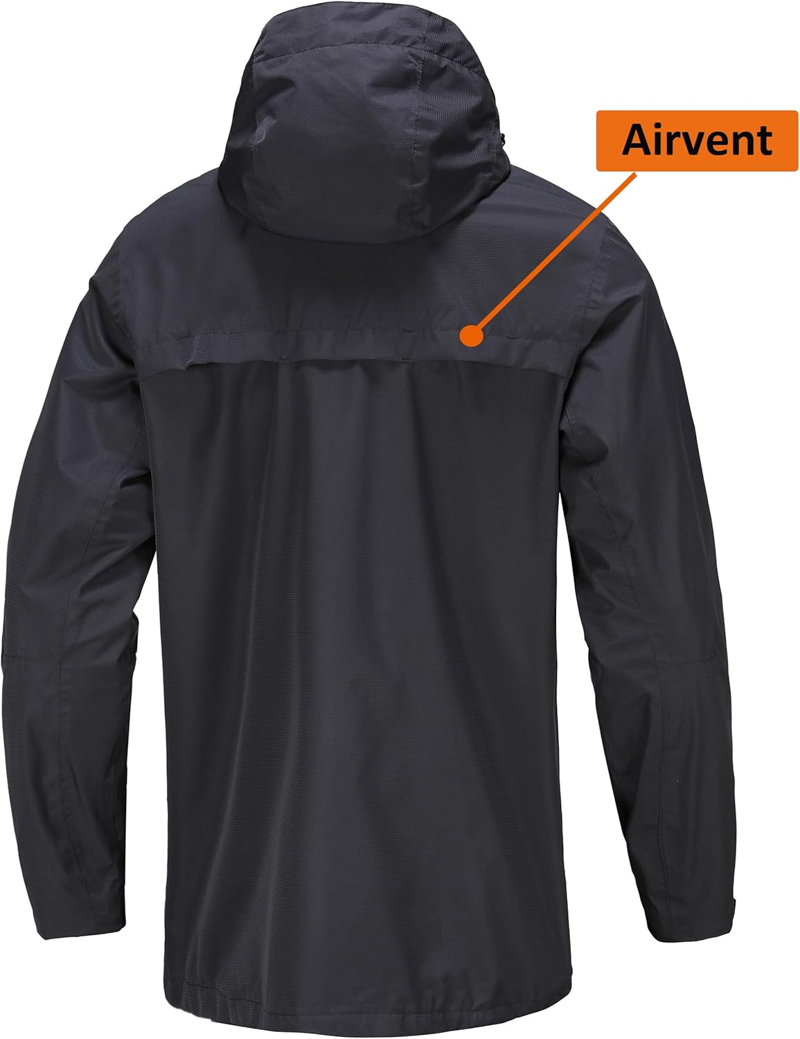 NORDIC OUTLAND Mens Ultra Lightweight Hooded Waterproof Rain Jacket Breathable Raincoat Shell for Hiking Fishing Walking Dogs