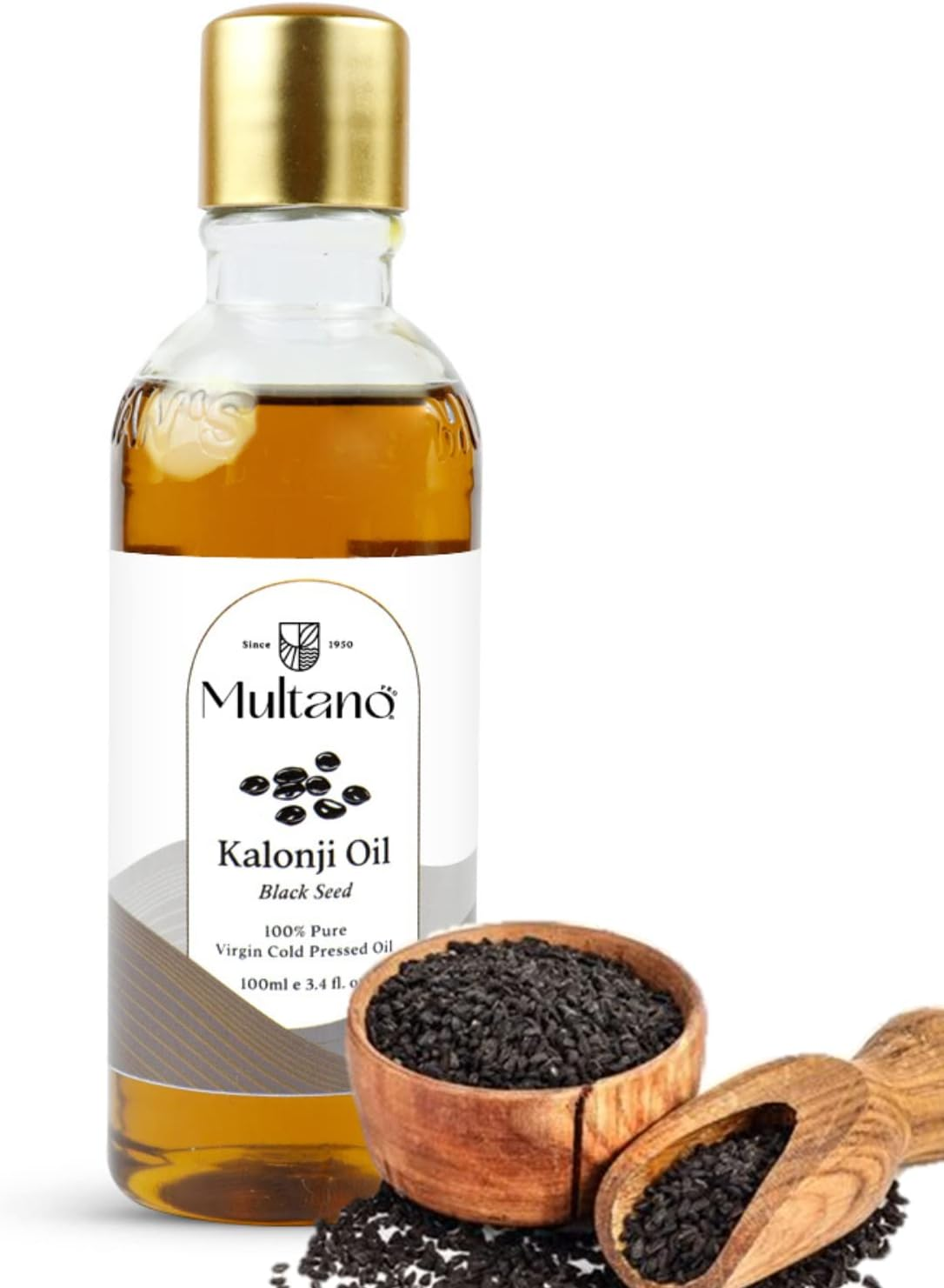 Multano Pro Pure Cold Pressed Kalonji Oil for Hair Growth Virgin Edible Black Seed Oil (Nigella Sativa), Hair Care, Skincare, Direct Consumption 100ML image number 2
