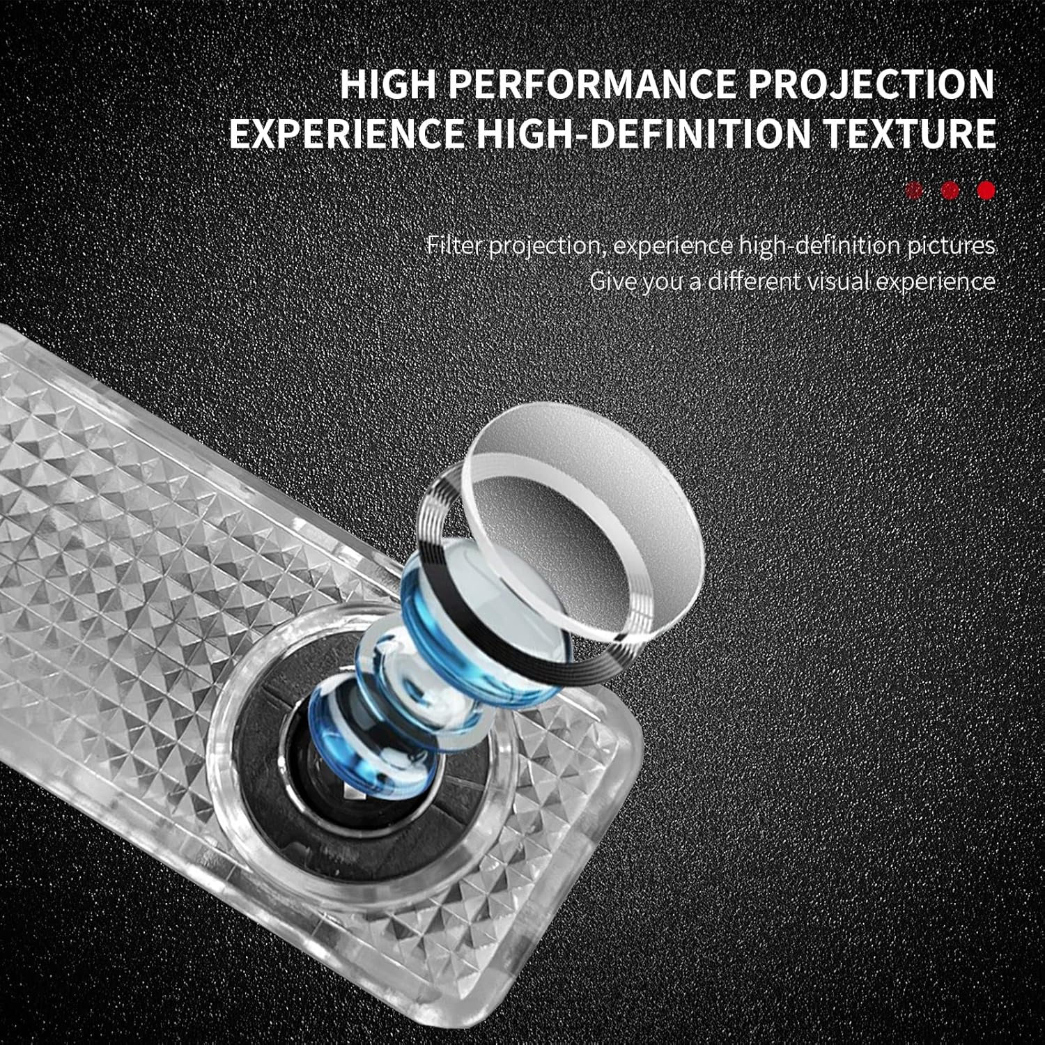 2 Pcs Non-Fading Car Door LED New Logo Projector Welcome Lamp Door Light Puddle Lights Kit Compatible with Accessories W203 C-Clsaa 2001-2007 / CLK/SLK/SLR image number 1