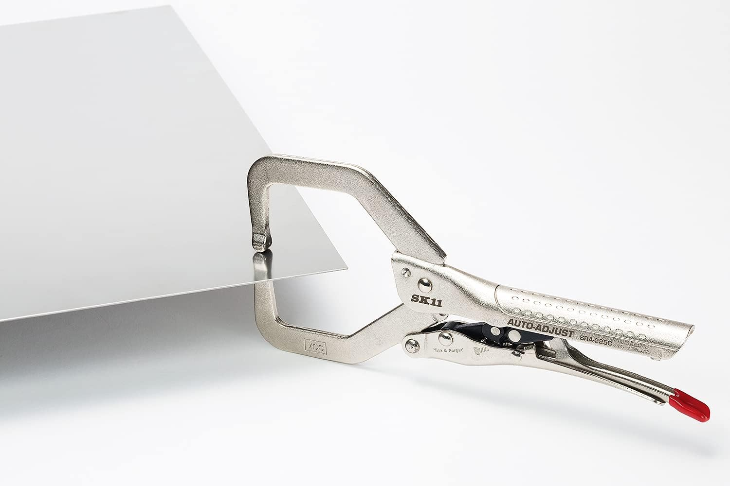 SK11 SRA-225C Automatic Adjustment C-Type Locking Pliers, Maximum Opening 2.4 Inches (62 Mm), Bottom Depth 2.4 Inches (61 Mm), 9.0 Inches (228 Mm)