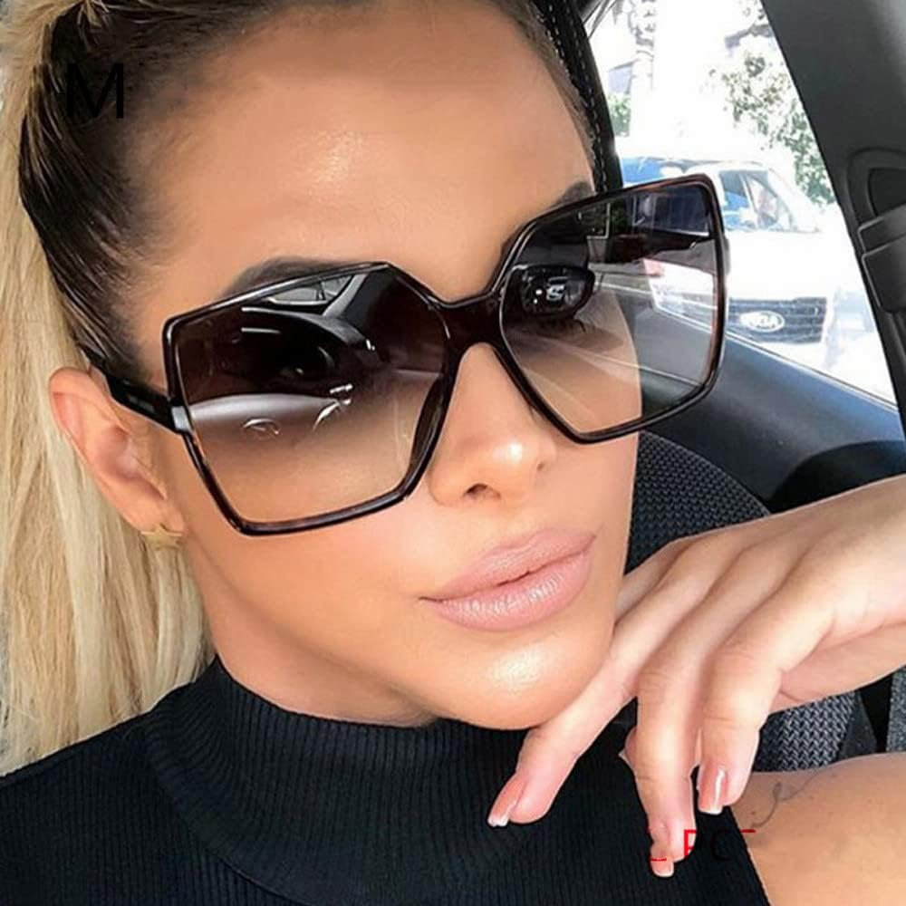 Square Oversized Sunglasses Women Big Frame Sun Glasses Female Mirror Gradient Hip Hop Shades