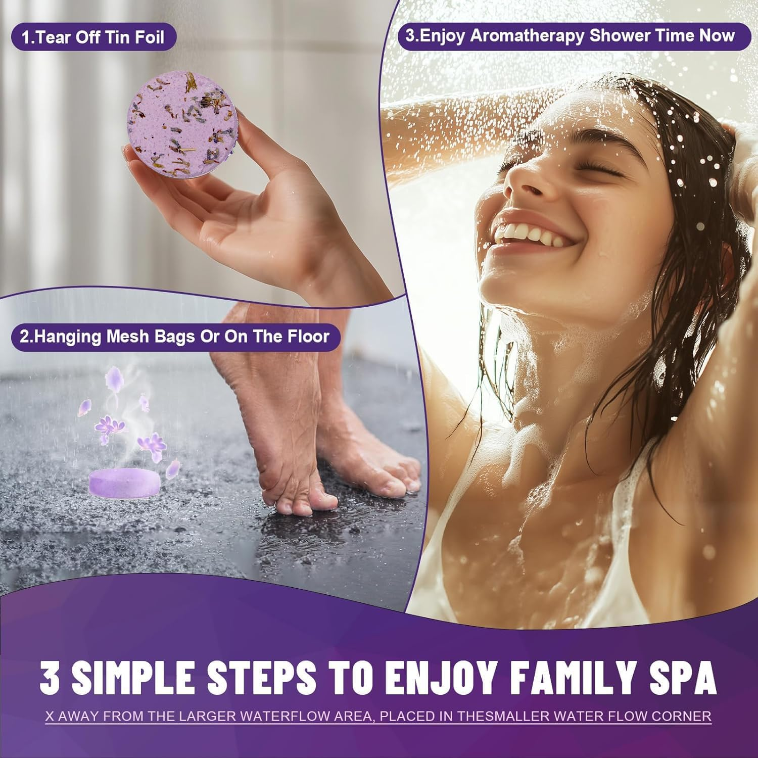 8 Pack Pure Essential Oil Shower Steamers | Aromatherapy for Stress Relief & Home Spa Relaxation | Elegant Gift Box - Perfect for Mother'S Day, Birthday, Valentine'S Day image number 2