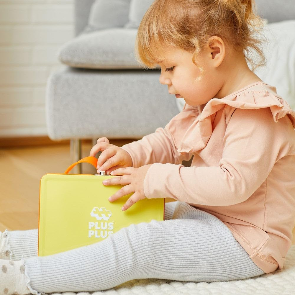 Plus-Plus Big Metal Suitcase Basic Building Block 70-Pieces Set