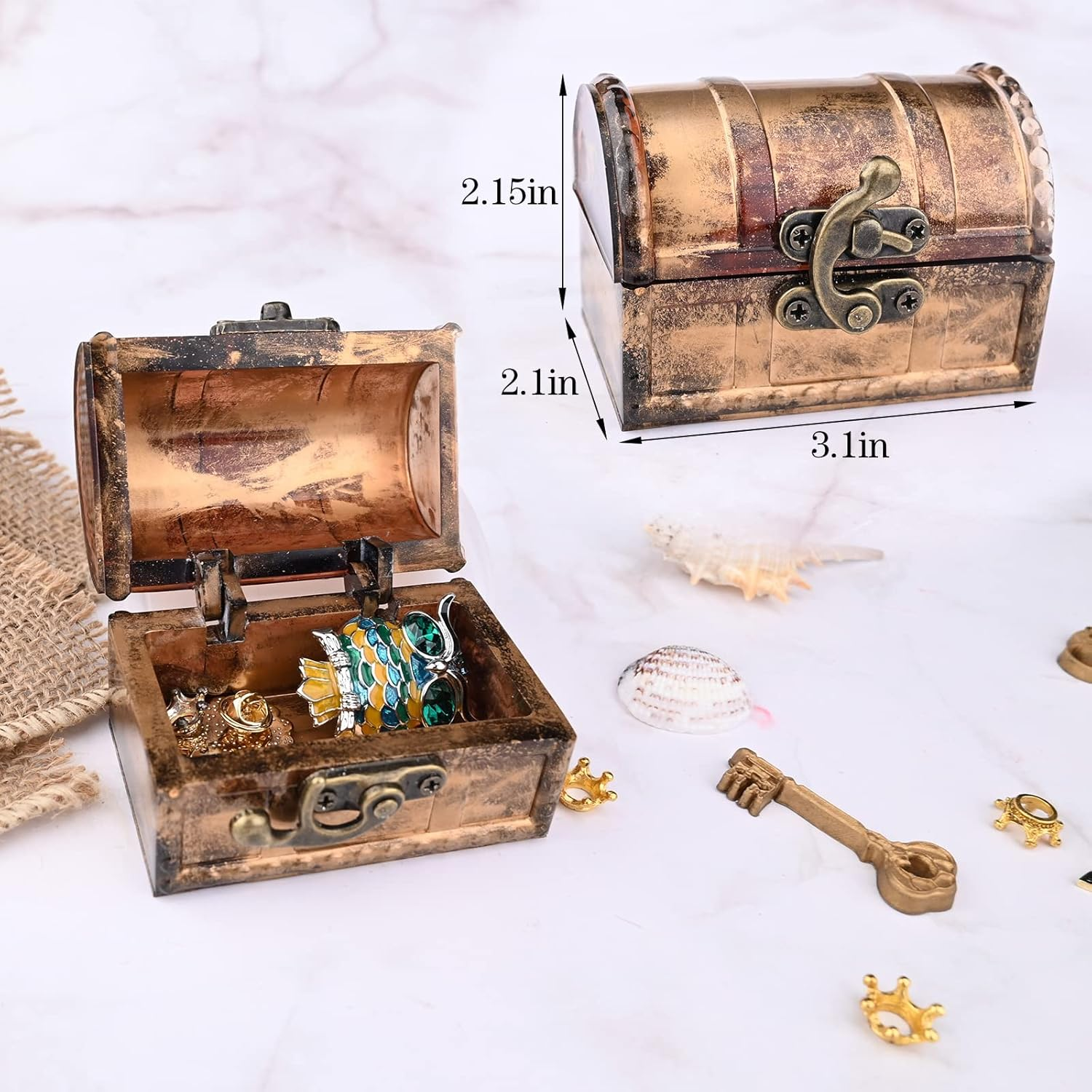 Actvty Silicone Box Mold for Resin, Treasure Chest Silicone Mold with Hasp Lock, Dice Storage Mold Container Mold for Resin Casting DIY Jewelry Dice Box Home Decor Resin Art Gifts image number 2