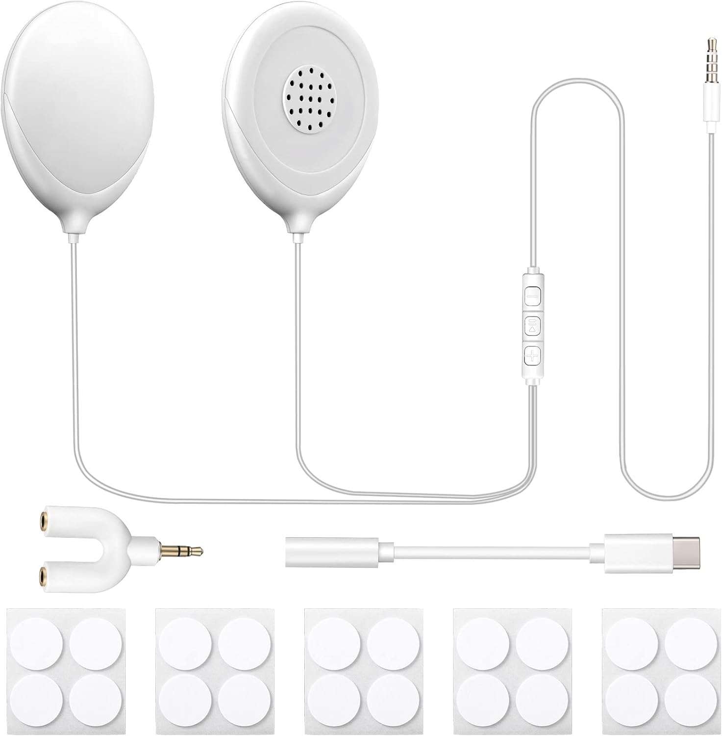 Konohan 8 Pcs Baby Bump Headphones Set Belly Headphones for Pregnant Women White Belly Speakers Women for Pregnancy Safely Play Music, Sounds, and Voices to Your Baby in the Womb image number 4