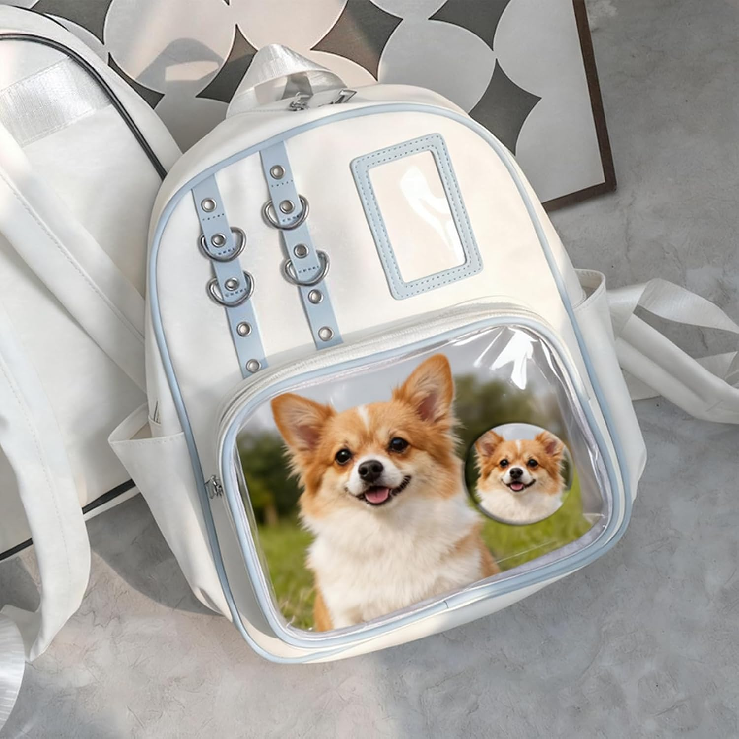 PU Bag,Organizer Purse with Pin Board - Badge Display Purse | for Work Fitness Everyday Sports Travel Luggage Hiking Comic Con Outdoors - Black image number 5