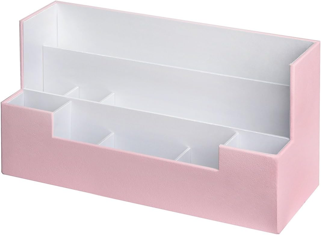 Desk Supplies Office Organizer Caddy (Pink, 13.4 X 5.1 X 7.1 Inches) Jackcubedesign-:Mk268D image number 2