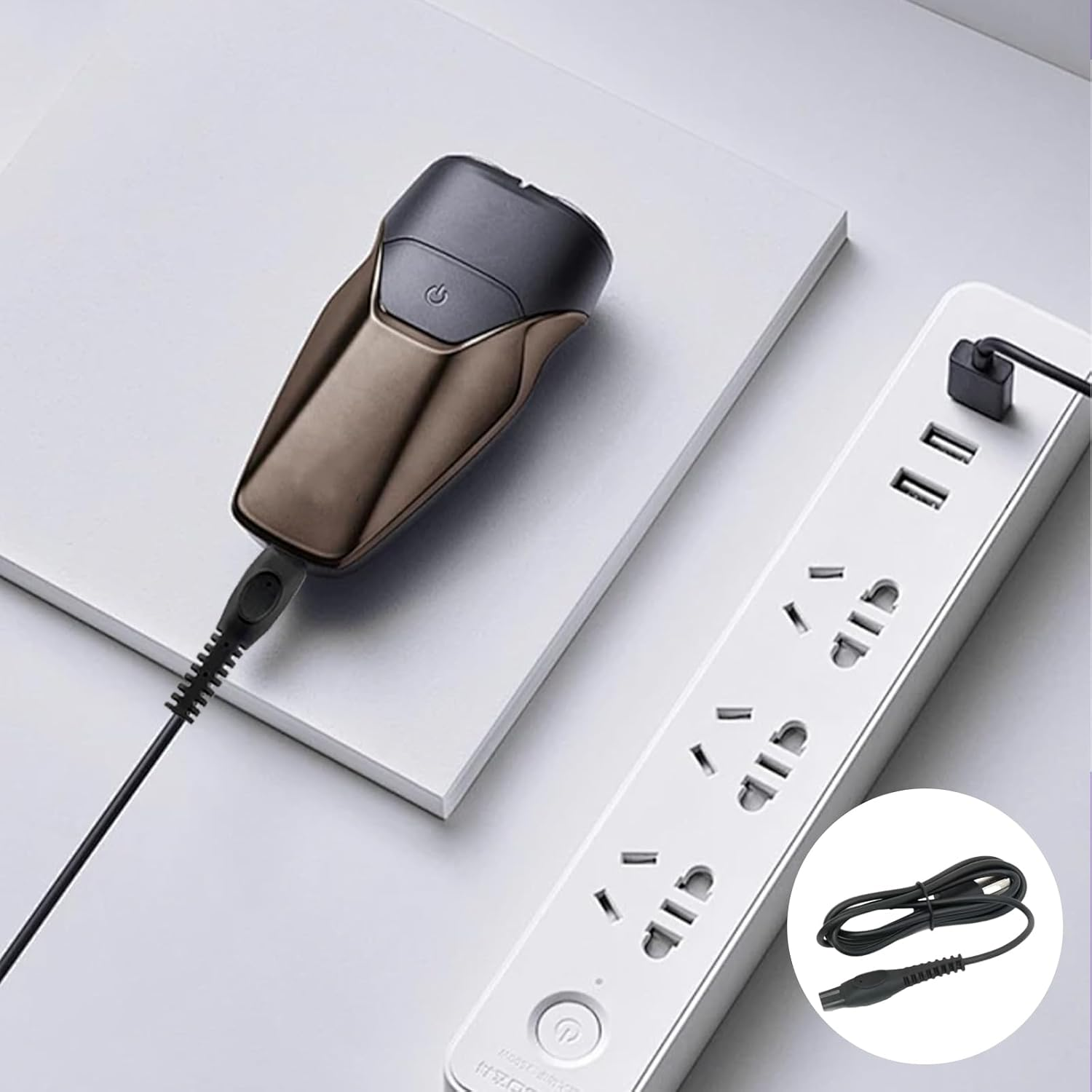 Yxvyxymyxxg Two 5V USB Charging Cables for Philips One Blade QP2724, QP2834, MG7910, MG5910, MG9510, 2000 and 2400 Series Hair Clippers, Compatible with Philips 3000-9000 Series Hair Clippers.