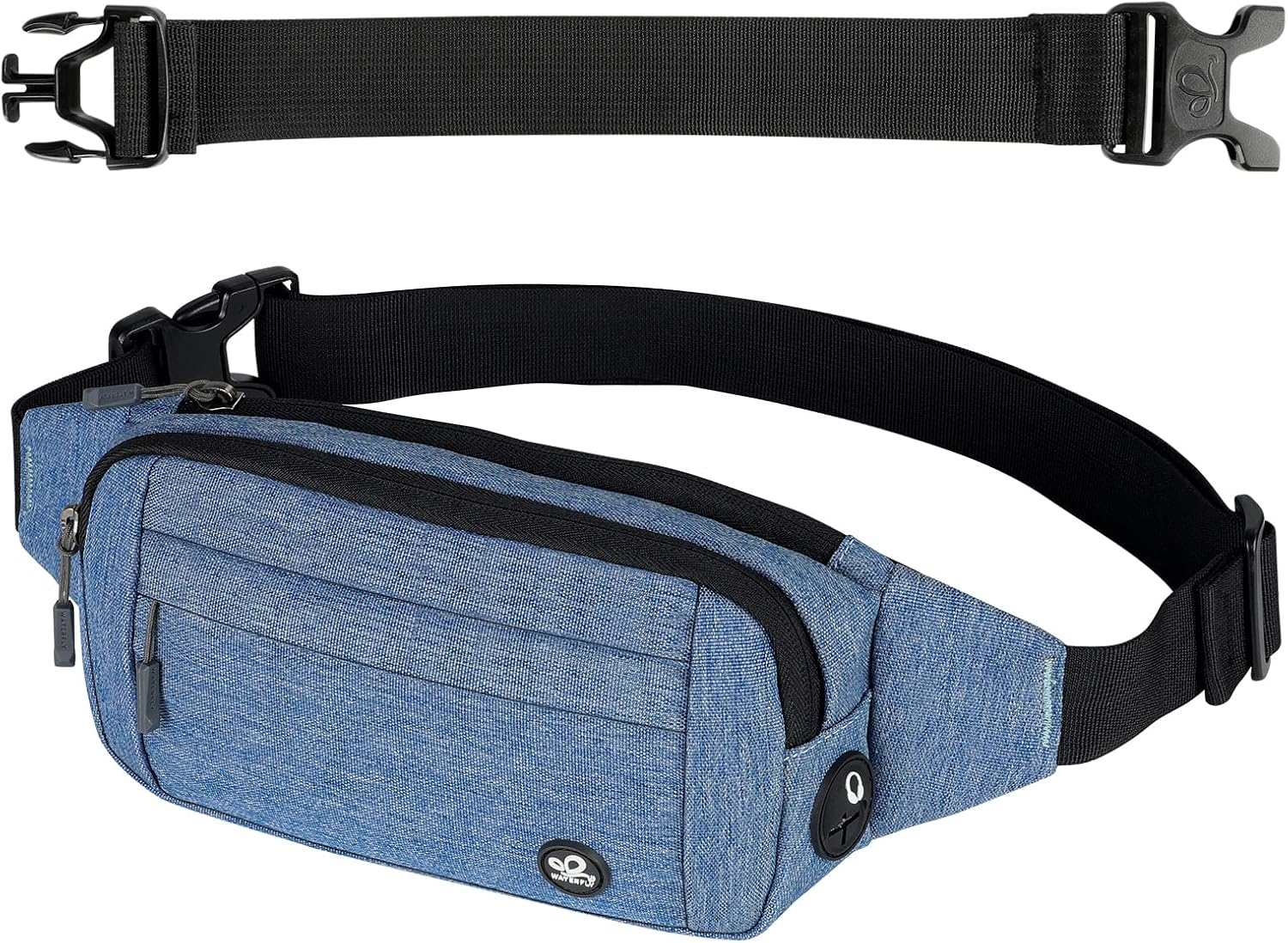 WATERFLY Fanny Pack Waist Bag: Runner Small Hip Pouch Bum Bag Running Fannie Pack Phanny Fannypack Waistpack Bumbag Beltbag Sport Slim Fashionable for Jogging Hiking Woman Man