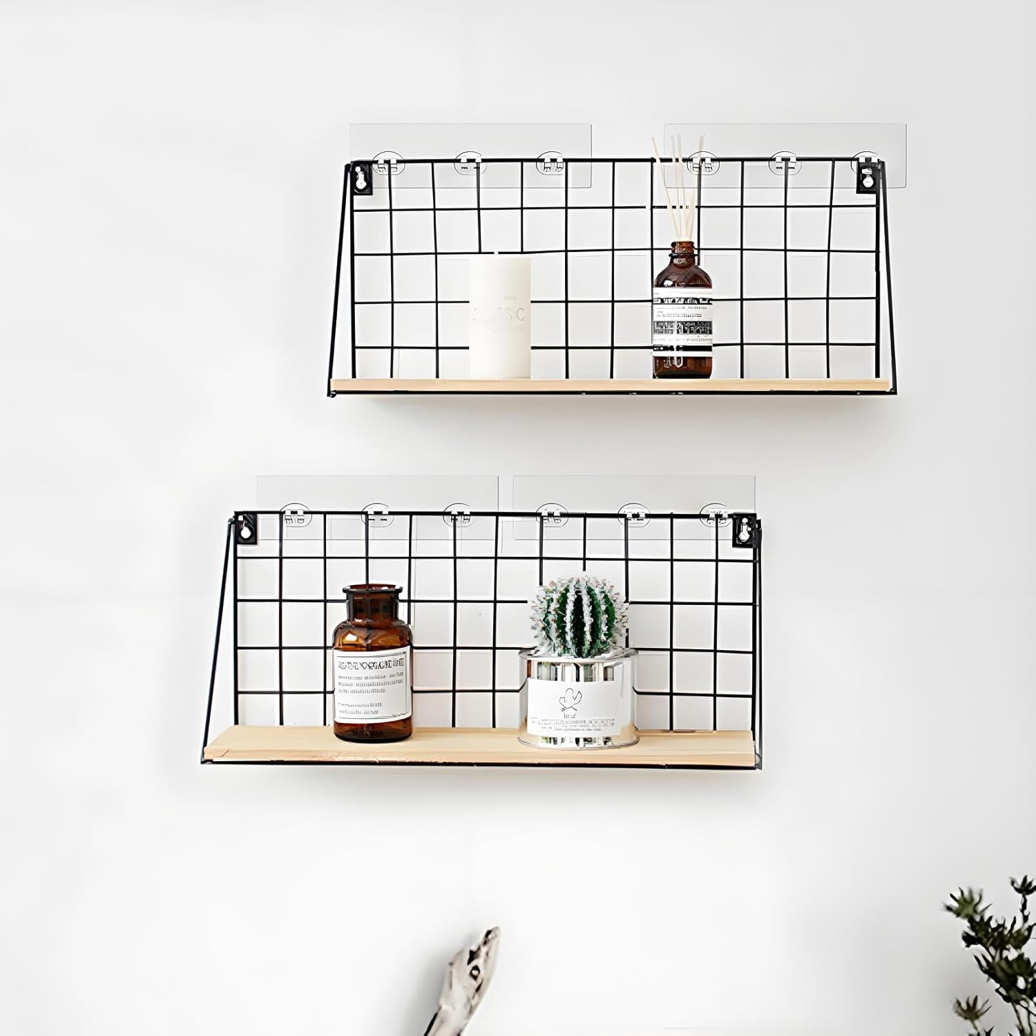 4PCS Shower Caddy Adhesive Replacement,Shower Adhesive Hooks,Bath Organizer,Bath Stickers for Shelves,Wall Showers Caddy,Baths Rack Hanging,Bathroom Shelf,Bathroom Storage image number 2