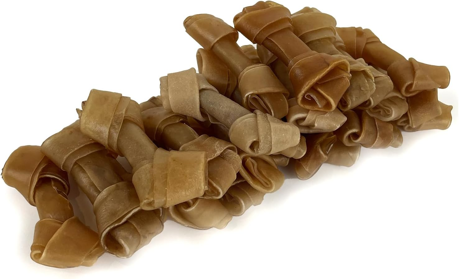 It'S Treat Time Dog Rawhide Bone Knot Natural 11Cm (25 Pack) - Long-Lasting Dog Treats, Dental Chews for Dogs, Teeth Cleaning, Tartar Control, Oral Health