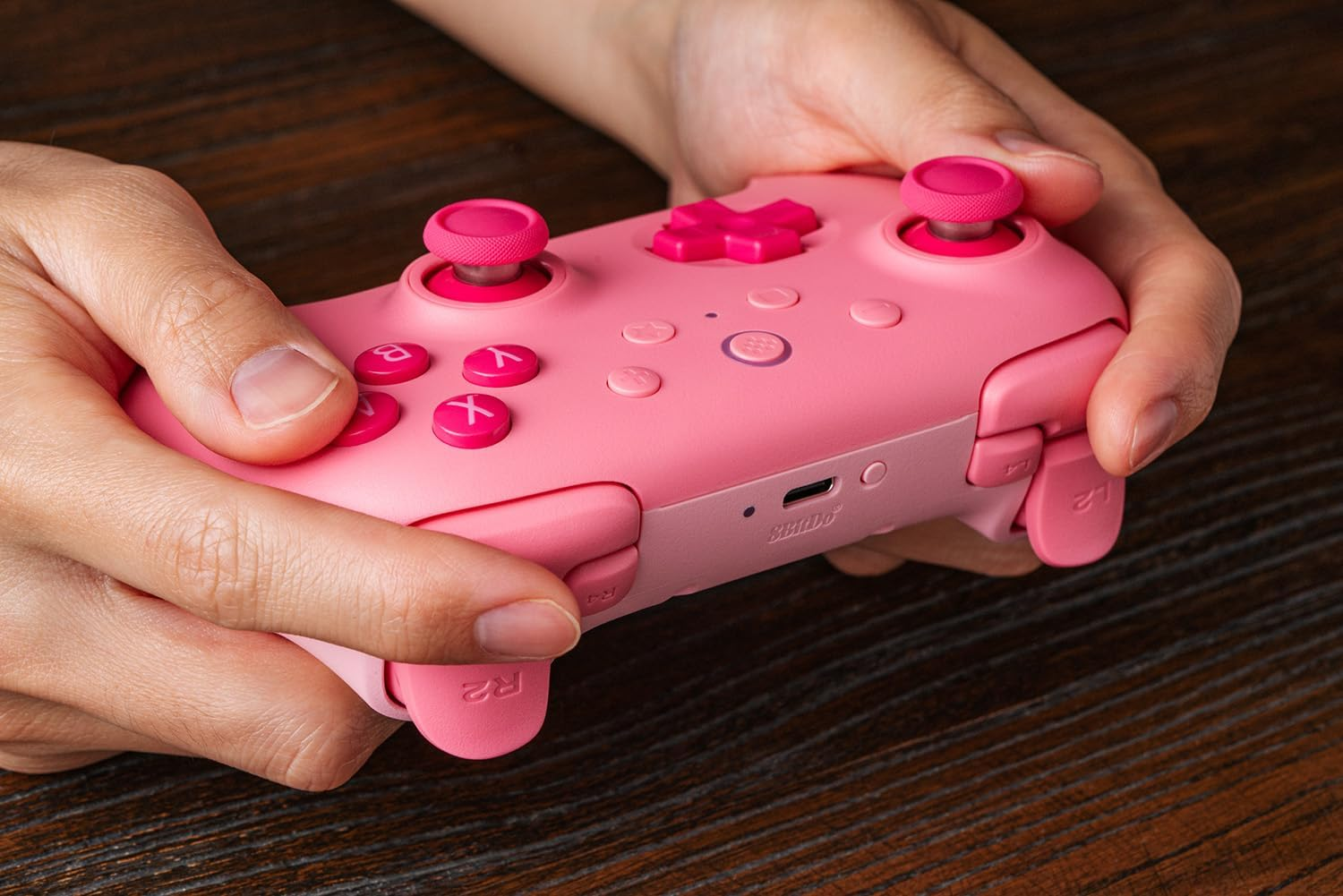 8Bitdo Ultimate 2C Bluetooth Controller for Switch, Wireless Controller with 6-Axis Motion Control, Rumble Vibration, Refined D-Pad and Bumpers, and Hall Effect Joysticks (Pink) - Pink image number 5