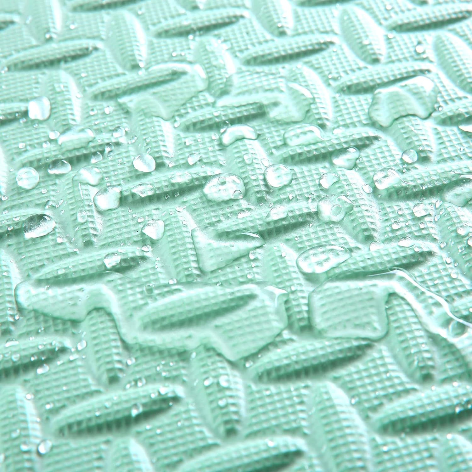 Foam Play Mat for Baby, EVA Soft Non-Toxic Baby Playmat, Interlocking Floor Mats, Solid Colored Foam Puzzled Floor Mats, Baby Play Mat Exercise Mats, 16 Tiles(White/Green/Light Blue)