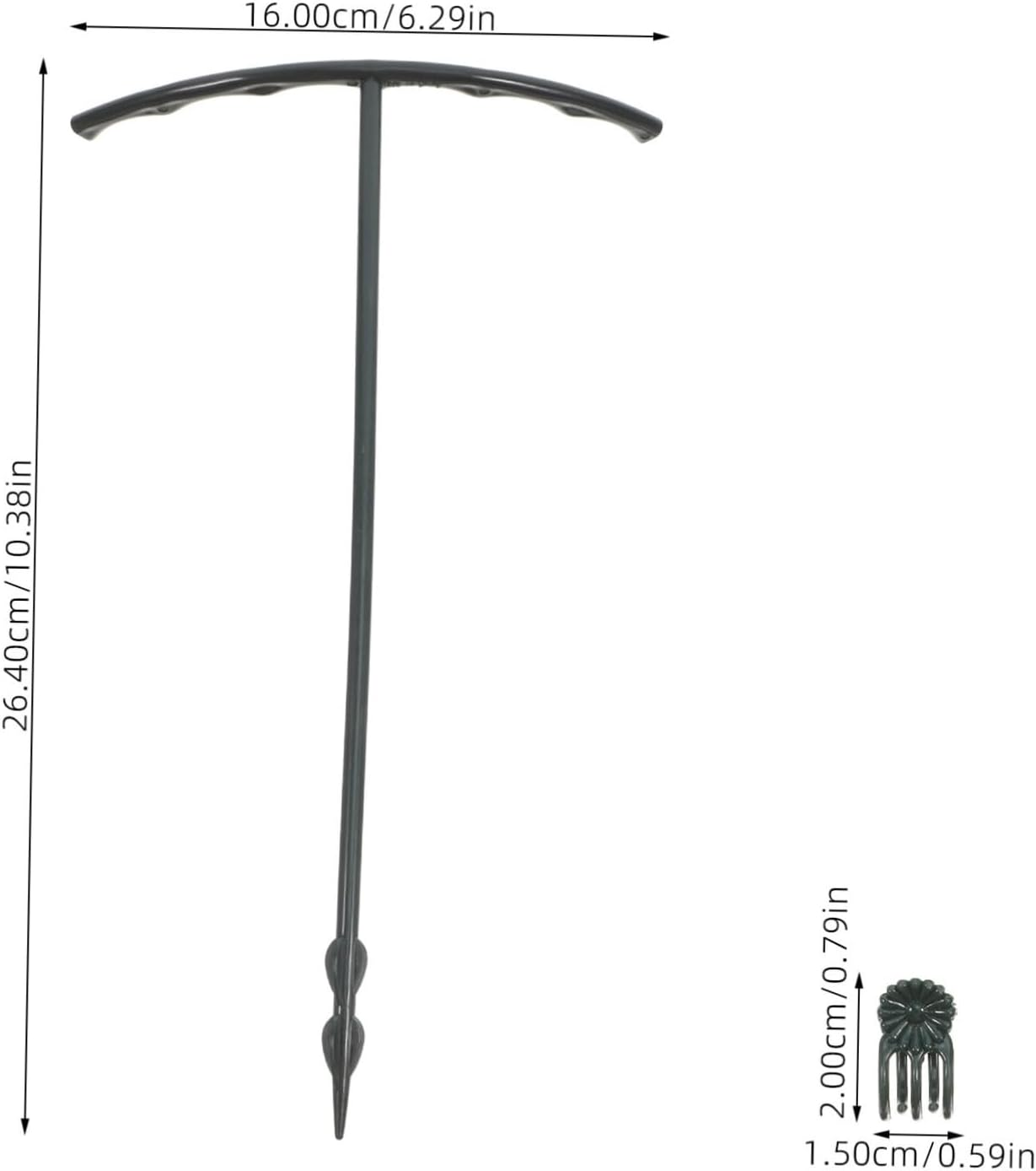 FONDOTIN Deep Green Plant Support Stakes for Garden Bed Monstera Plant Support Plastic Flower Stakes Clips Versatile Flower for Outdoor Gardening image number 3