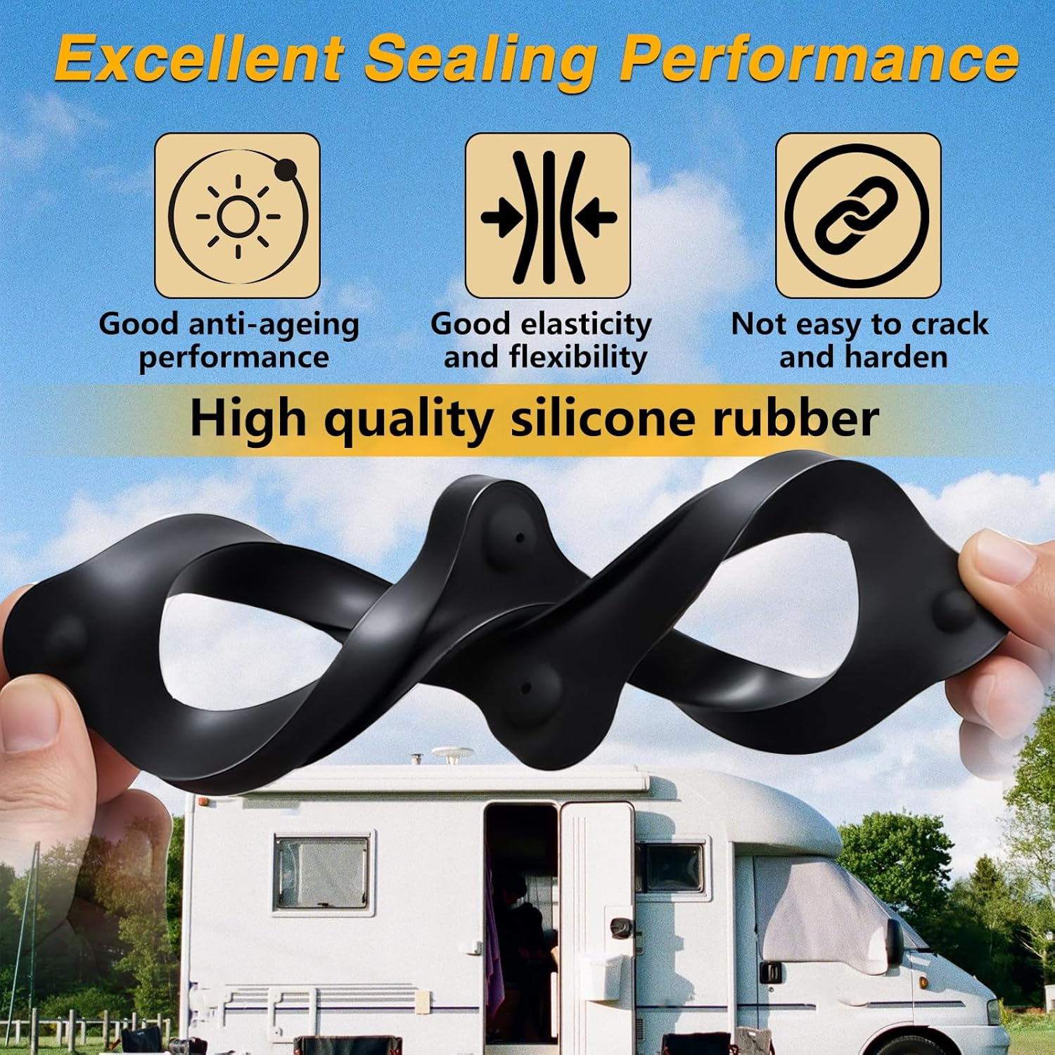 VR Toilet Floor Flange Seal and Mounting Kit Compatible with Dometic/Sealand 506+, 510+, 511H, 706, 806, 2010, 2011 / Vacuflush 606, 647, 648, 709, 1006, 1008, 1047, 1048 Replace#:385310063