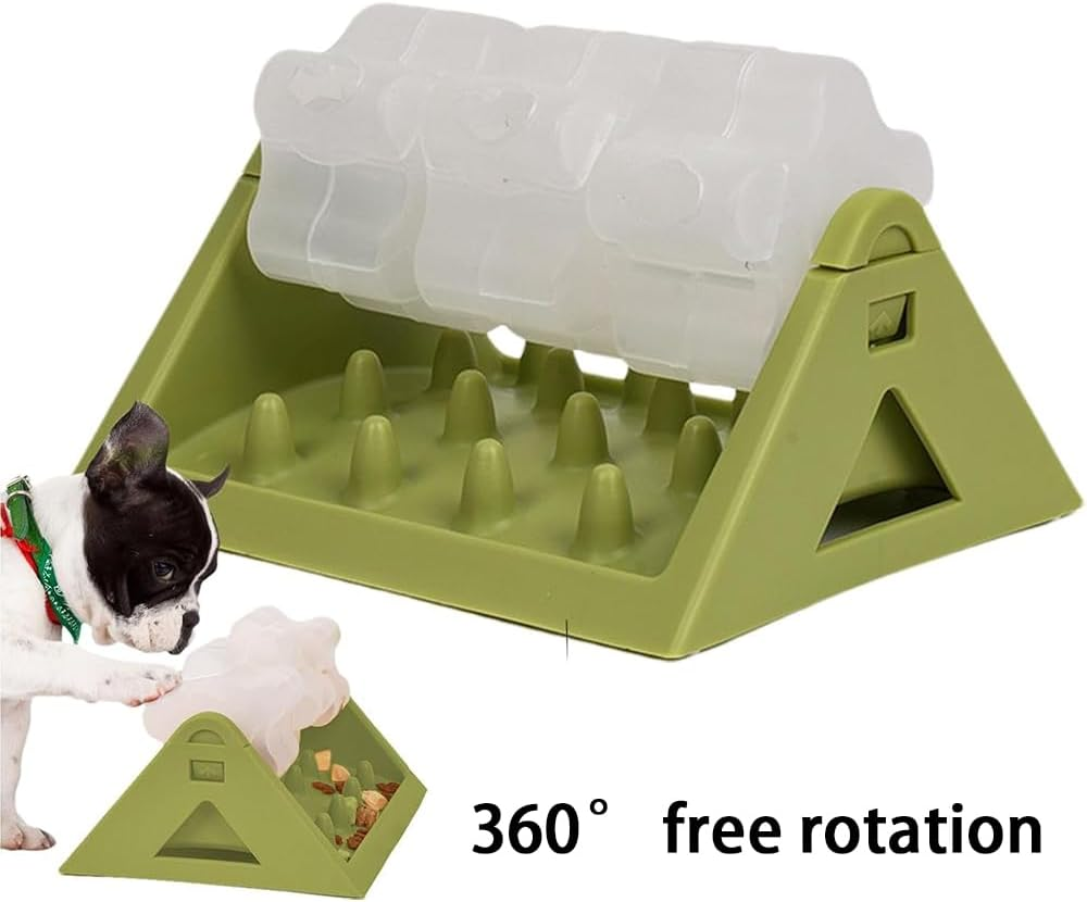 Interactive Dog Puzzle Feeder Toy &ndash; Adjustable Rotating Flower Slow Feeder, Treat Dispensing Training Puzzle, Fun Pet Slow Food Feeder for Dogs & Cats image number 3