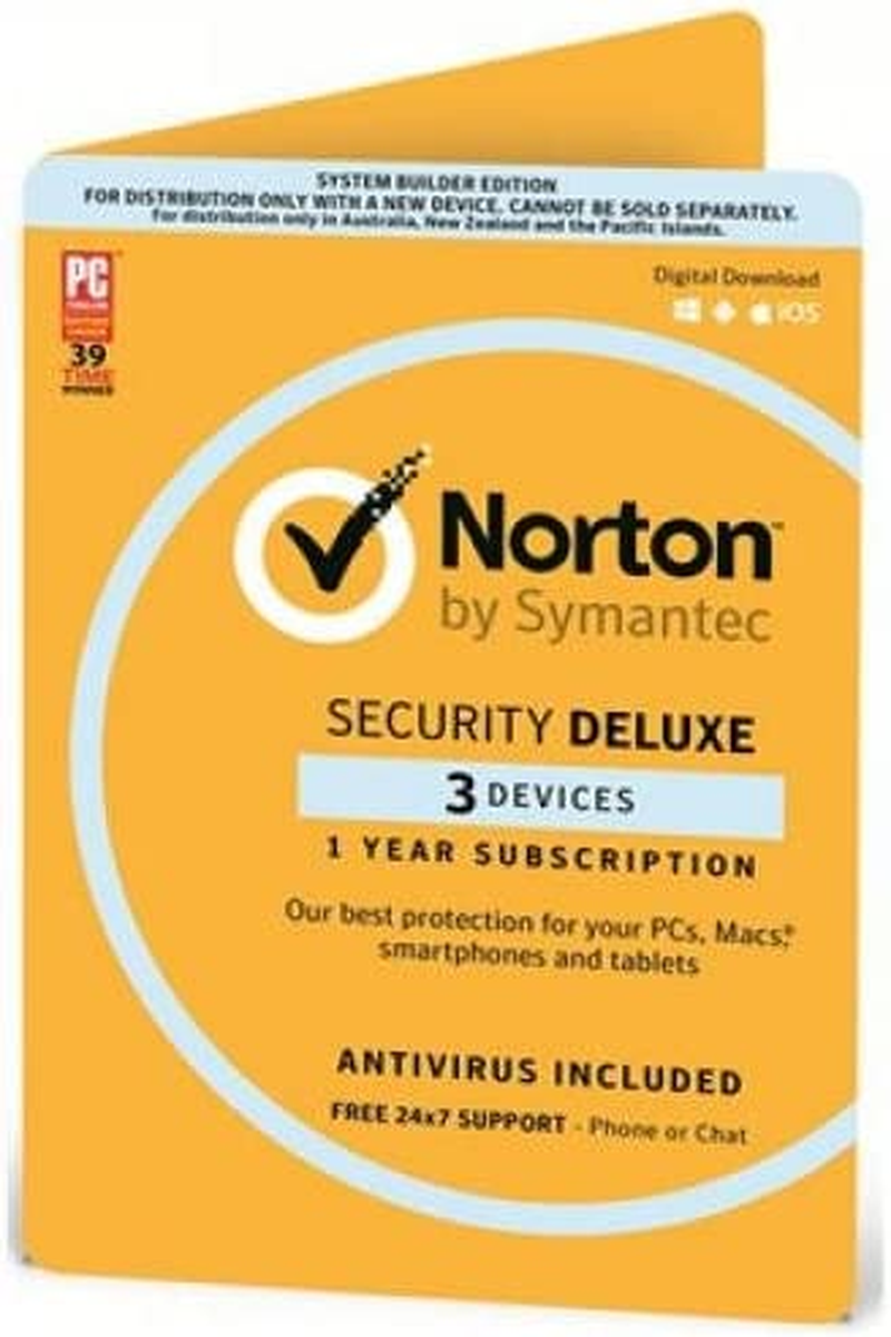 Norton Security Deluxe 2020 3 Device PC MAC Android Ios Software