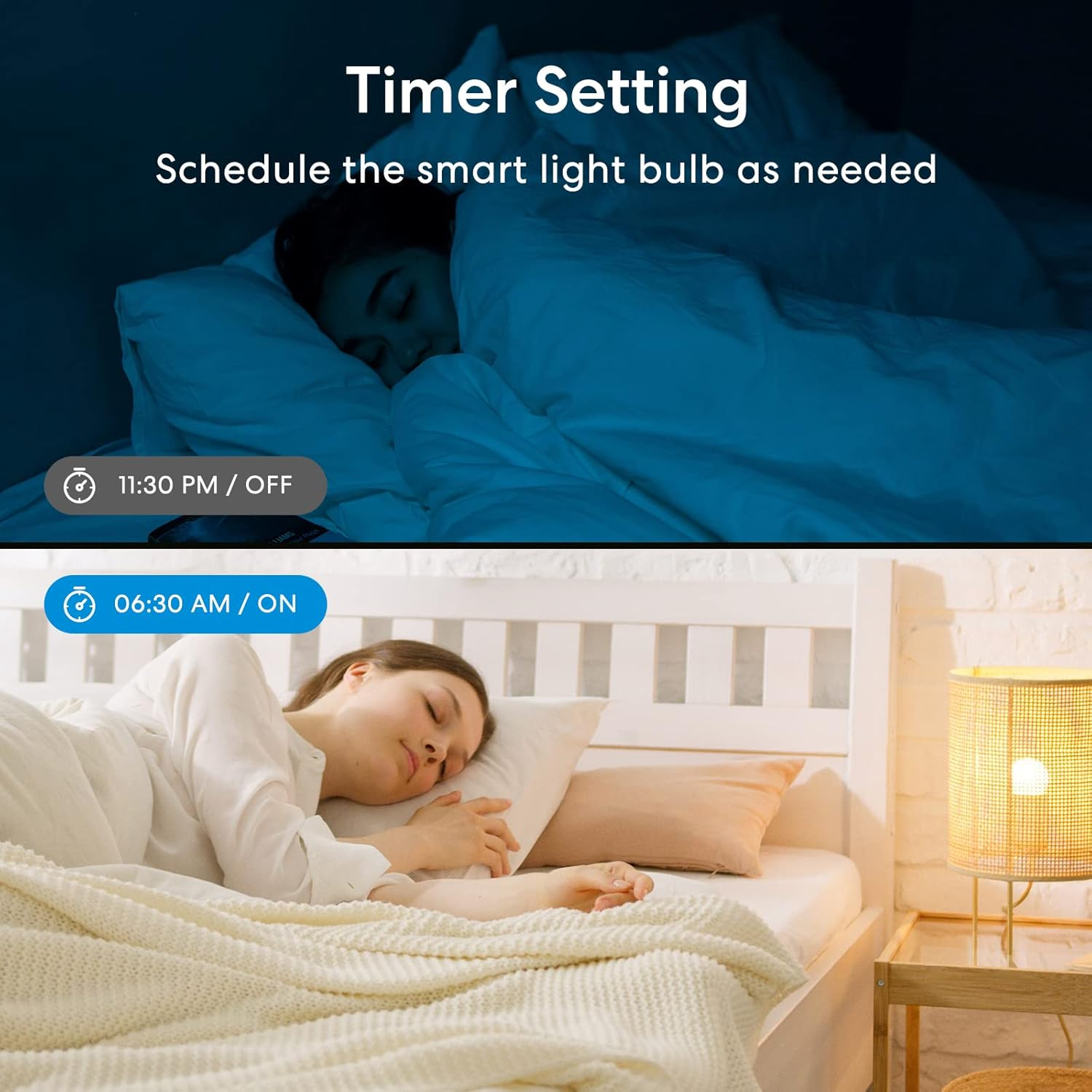 Meross Smart Light Bulb, E27 Dimmable RGB Wi-Fi LED Bulb 60W Equivalent with APP & Voice Control, Compatible with Alexa, Google, Apple Homekit - Scene & Schedule Lighting, 1 Pack