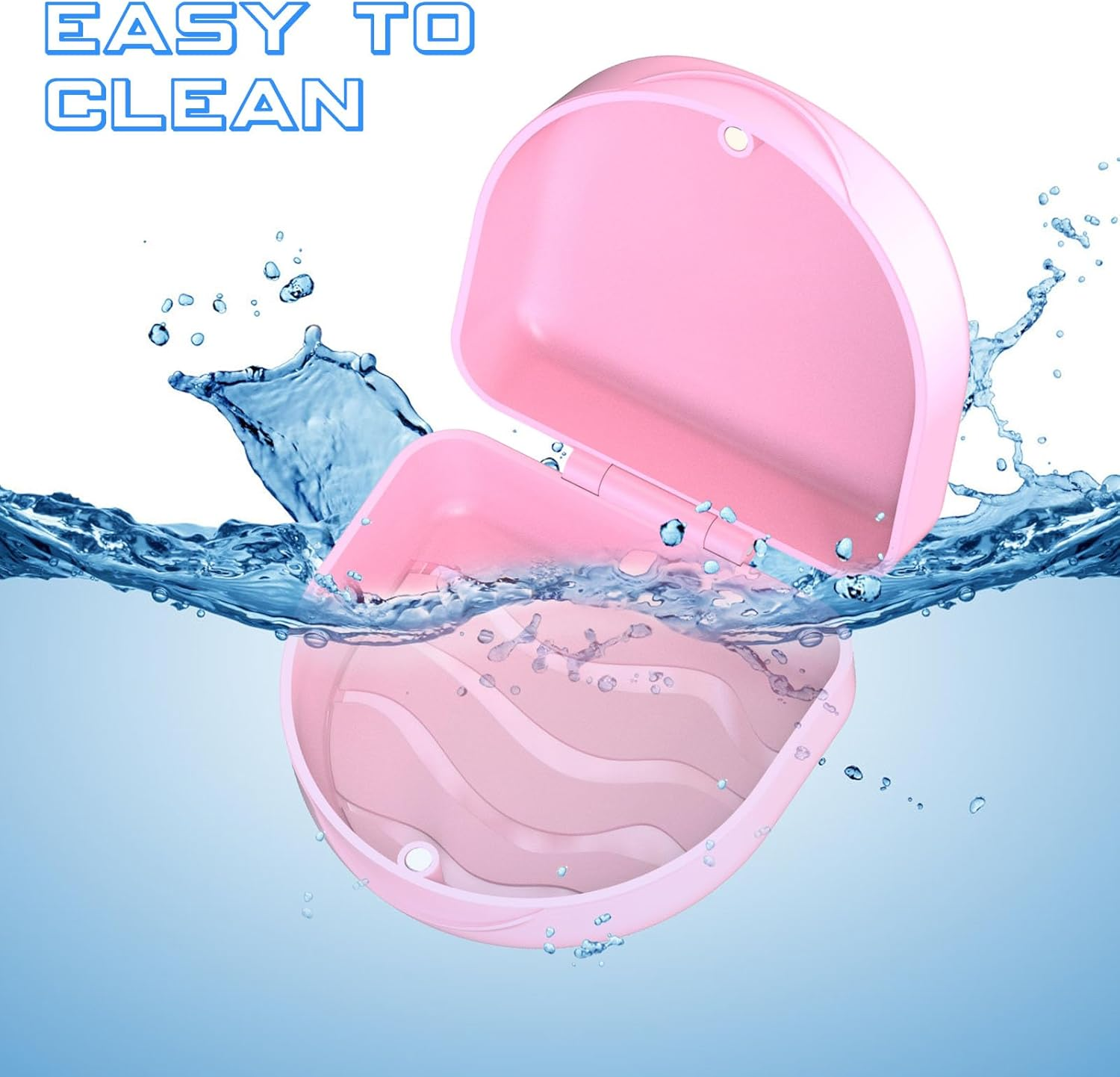 Orthodontic Mouthguard Case Dental Retainer Case-Pink - Pink image number 2