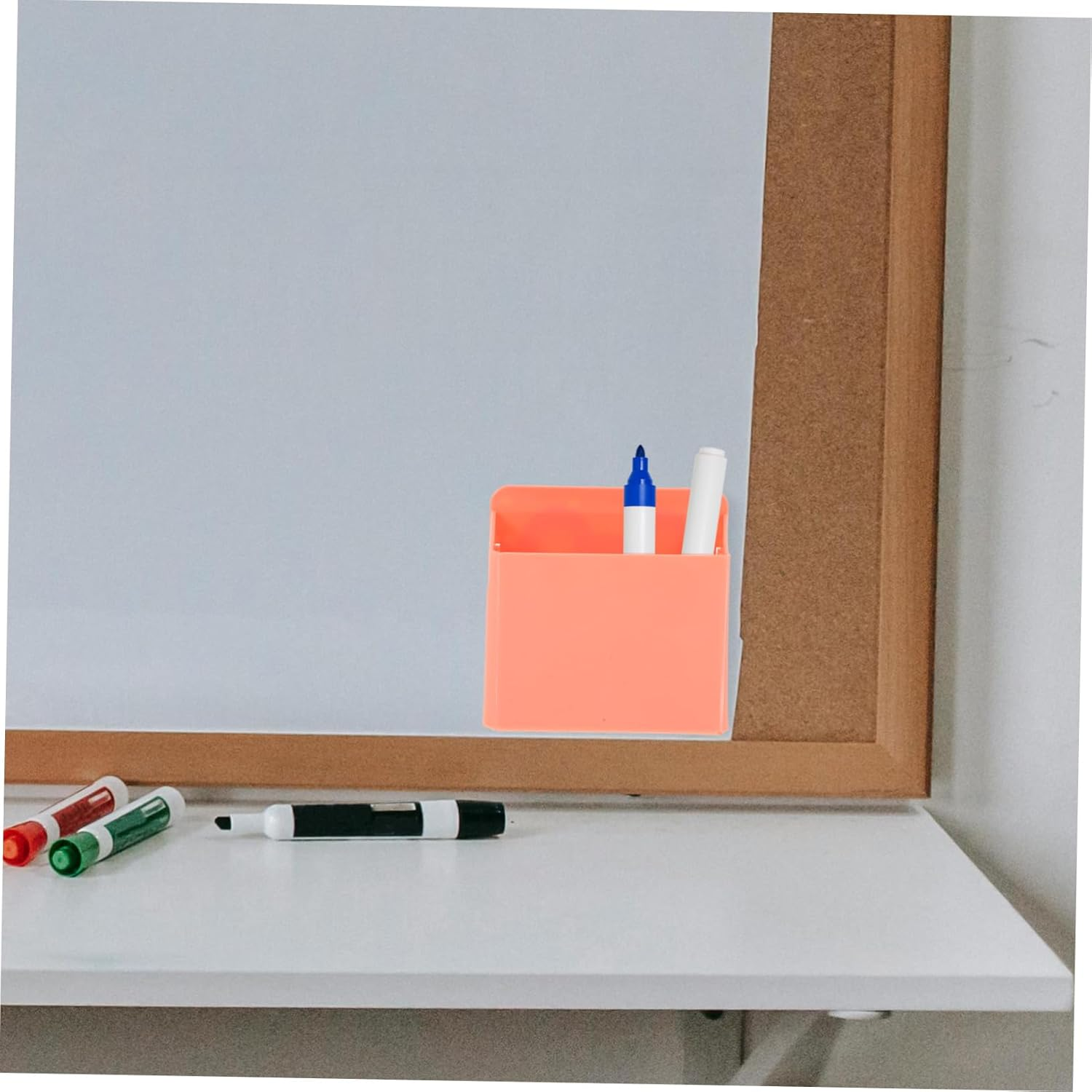 WEKADRIN 2Pcs Suction Cup Pencil Case for Whiteboard Office Desk Accessories Desk Storage Organizer Whiteboard Marker Holder image number 2