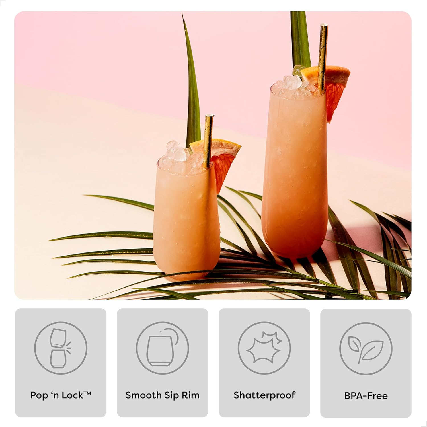 TOSSWARE POP 6Oz Flute Jr Set of 12, Premium Quality, Recyclable, Unbreakable & Crystal Clear Plastic Champagne Glasses, 12 Count (Pack of 1) image number 2