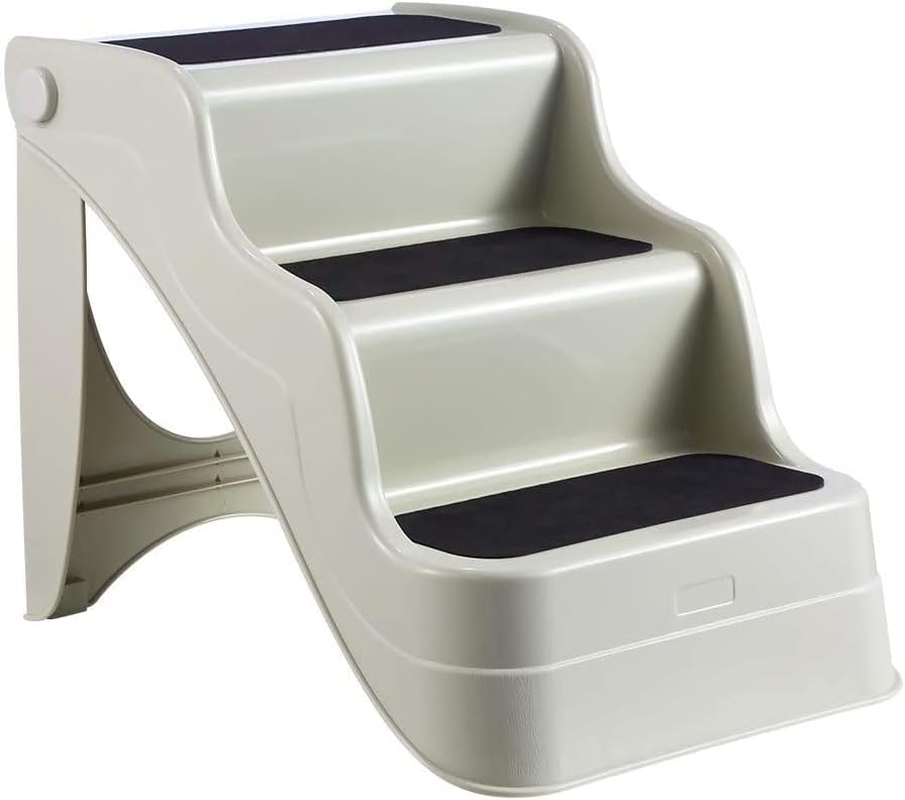 PETBRO Portable 3 Steps Foldable Doggy Cat Pet Dog Stairs Ramp Folding Ladder Stairs image number 2