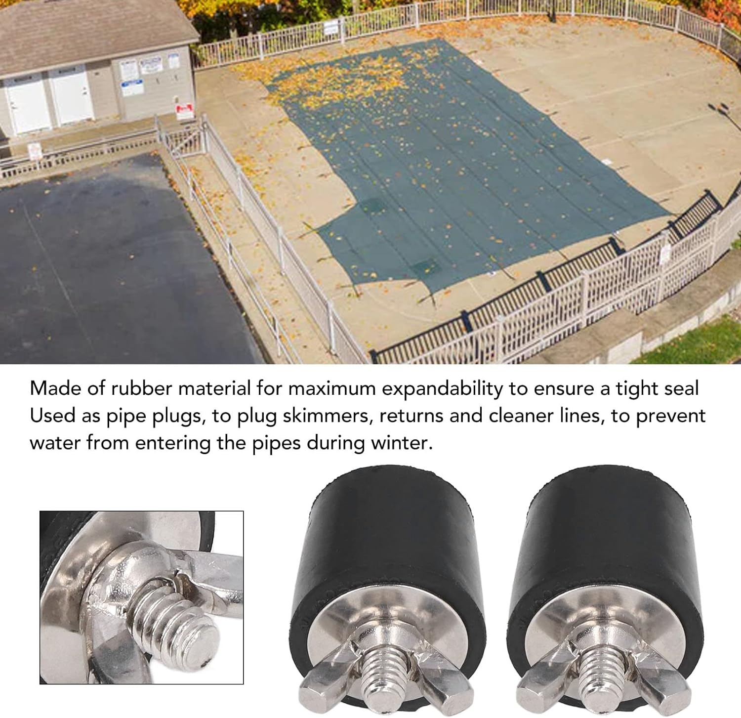 TOPINCN Swimming Pool Accessories Rubber Plugs for Winterizing Multi-Function Rubber Winter Plug for Pool Equipment Repairs, 2Pcs 25Mm image number 5