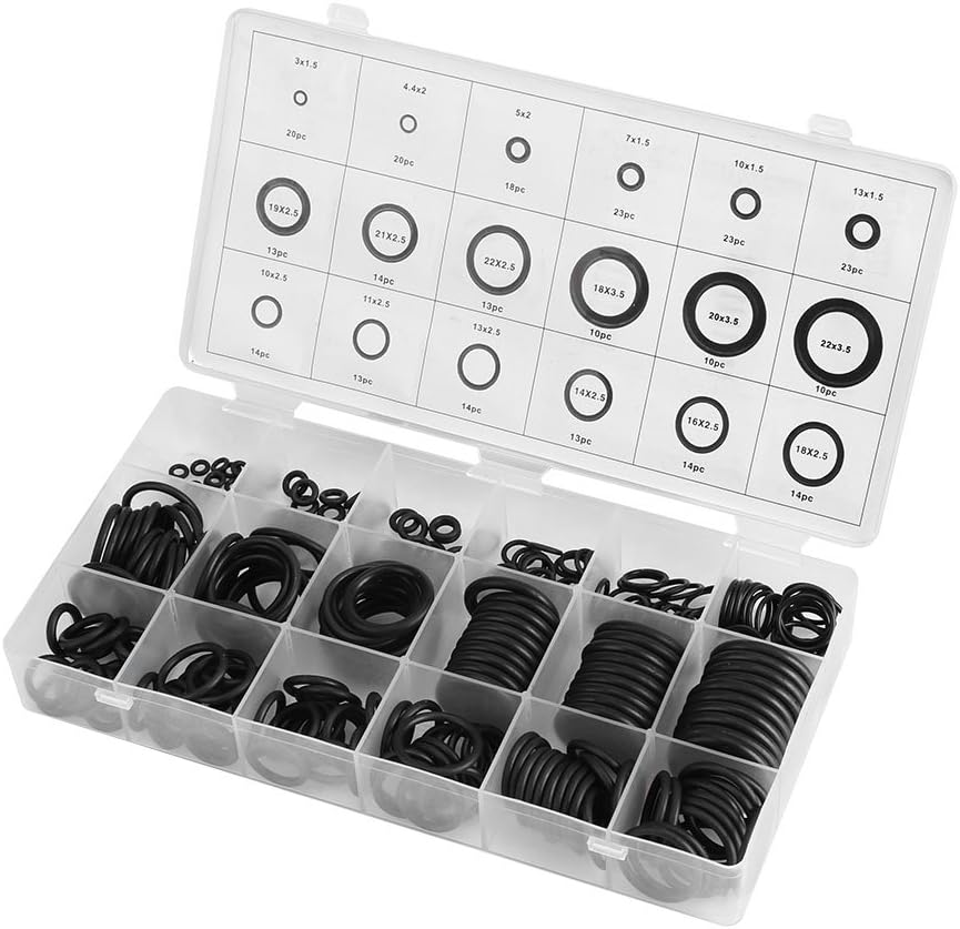 279Pcs/Set O Rings Assortment, 18 Sizes Rubber O-Ring Assortment Set Hydraulic Plumbing Gaskets Seal Kit, O Ring Kit image number 4