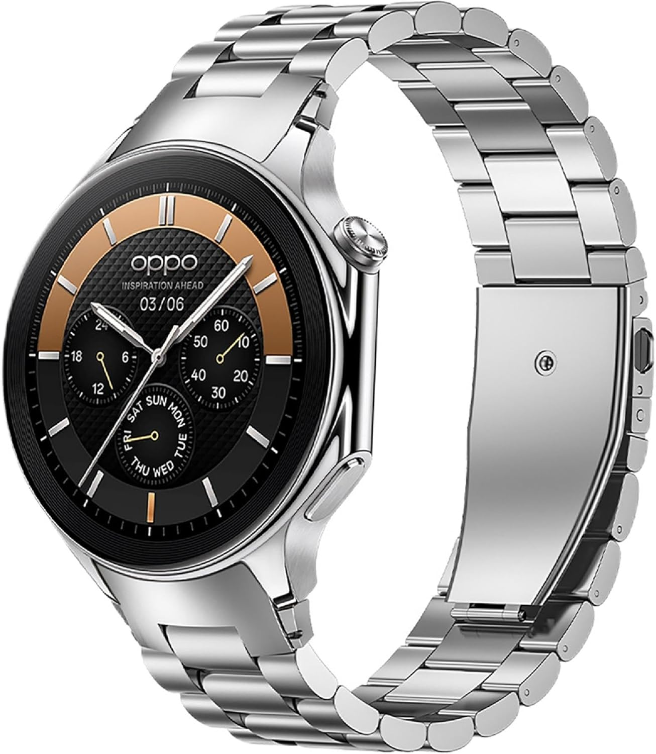 GIOPUEY Strap Compatible with Oneplus Watch 3, Stainless Steel Strap, Wear-Resistant, Stylish, Replacement Strap