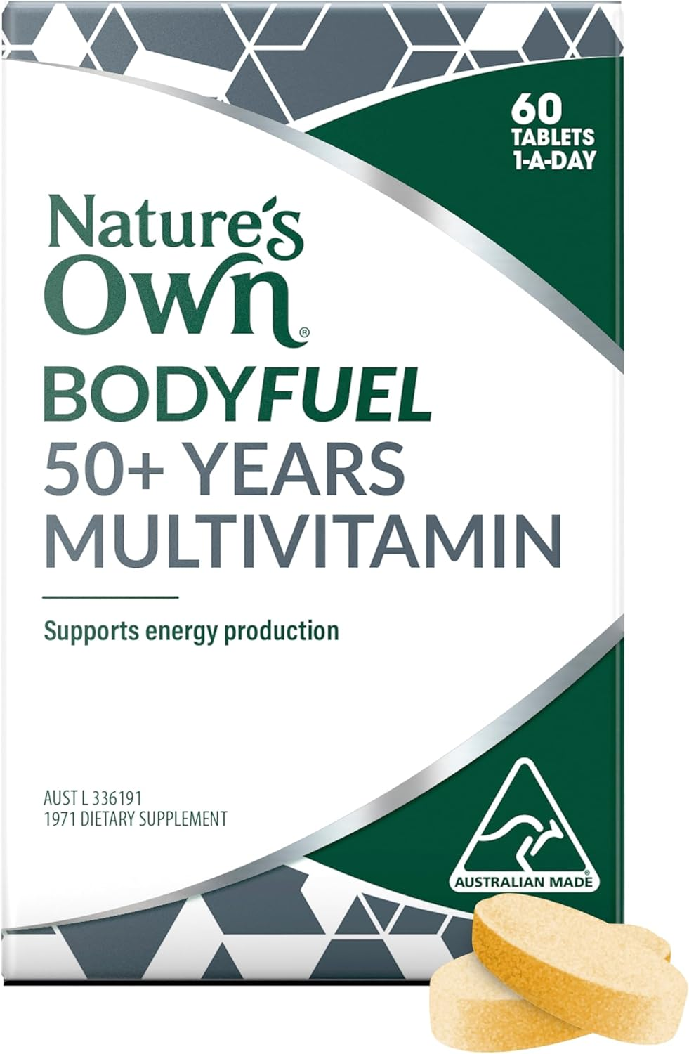 Nature'S Own Bodyfuel 50+ Years Multivitamin Tablets 60 - Supports Energy Production & Mental Function-Maintains Bone Health & Healthy Immune System Function-Reduces Free Radicals Formed in the Body image number 2