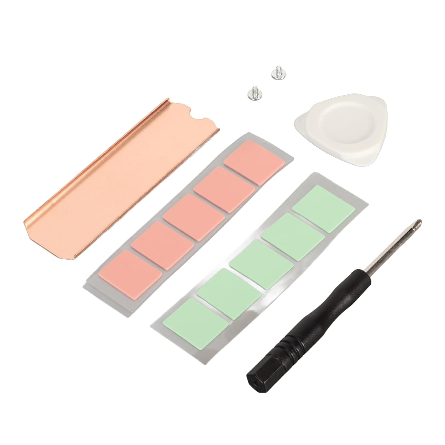 Fafeicy M.2 2280 SSD Copper Heat Sink, Precise Prevent Short Circuits SSD Copper Heat Sink Prevent Burrs Stable with Silicone Thermal Pad for Laptop image number 6