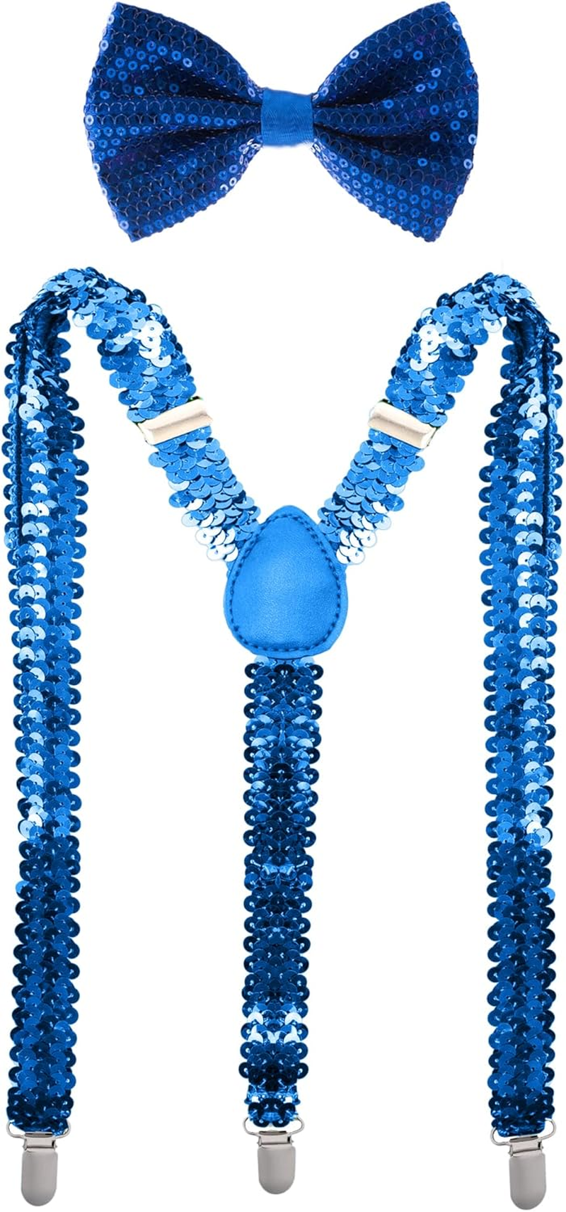 Man of Men - Premium Sequin Bow Tie & Suspenders Set