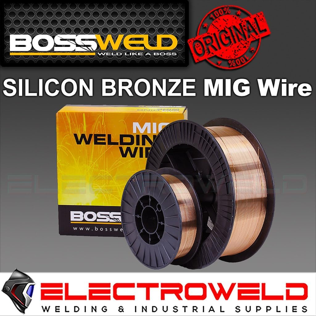 Generic 5Kg BOSSWELD Silicon Bronze Mig Welding Wire 0.8Mm / 0.9Mm Ercusi-A Spool Roll (0.8Mm|1Kg (100Mm Spool)) image number 1