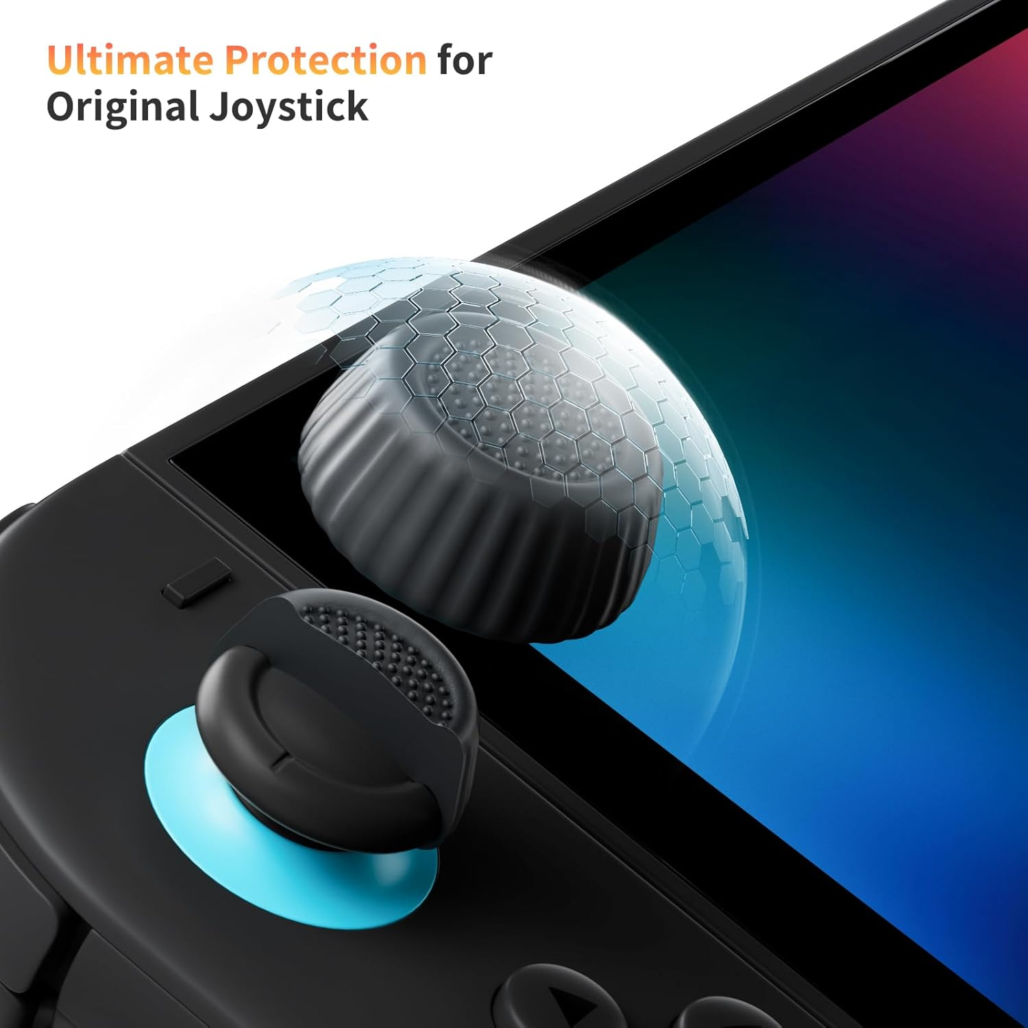 COOWPS Switch 2 Thumb Grips for Nintendo Switch 2 (2025) and Pro Controller, Anti-Slip Silicone Joystick Cover, Comfort Ergonomic Design Thumb Grip Caps for Switch 2 image number 1