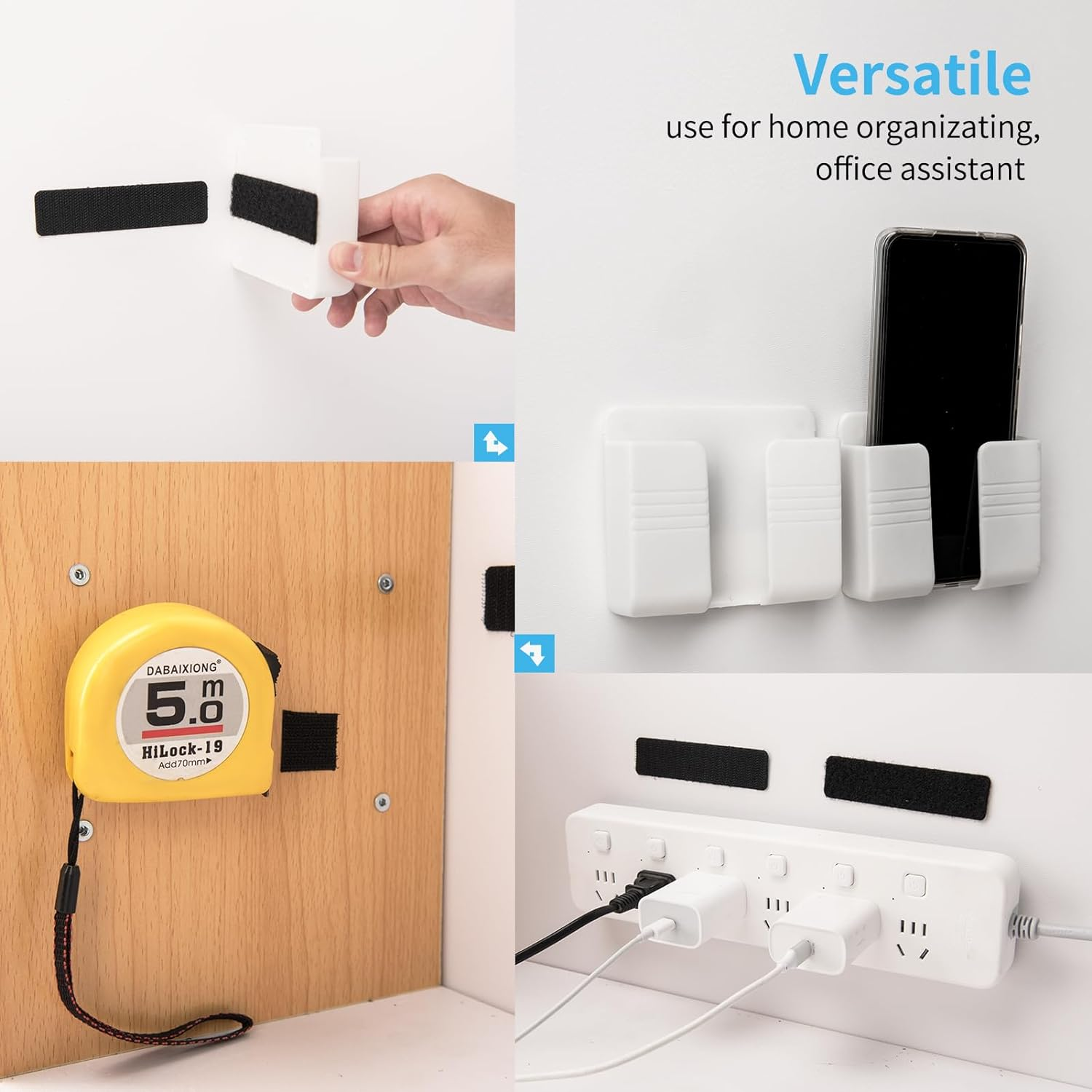 Art3D 16 Sets Hook and Loop Strips with Adhesive, Heavy Duty Double Sided Sticky Strips for Fabric Office Home, 10 X 2.5 CM image number 2