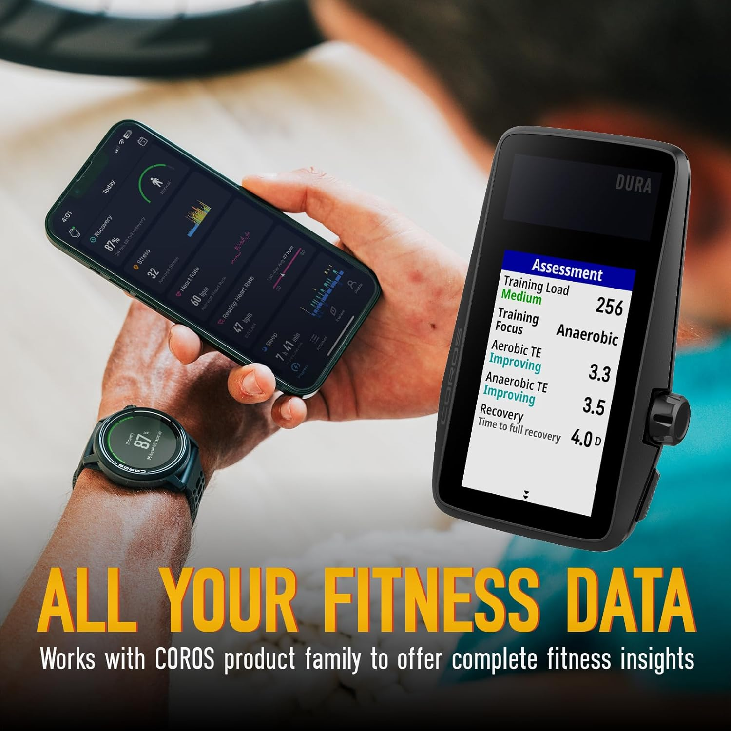 COROS DURA Solar GPS Cycling Units, 120-Hour GPS Battery Life, Solar Charging, 2.7" MIP Color Touchscreen, Fast Data Sync, Turn-By-Turn Navigation, Dual-Freq GPS, Strava, Ride with GPS, Komoot Routes image number 4