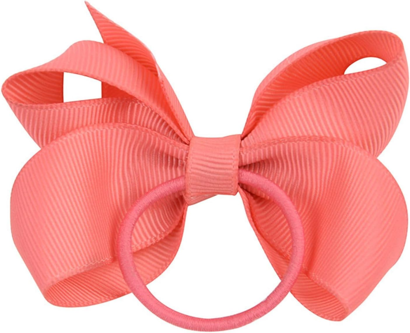 JOVALA 40PCS Baby Hair Ties with Bows for Toddler,3.54 Inch Tiny Hair Bows with Elastic Loop Ponytail Ties Pony Tail Holder Hair Bands Accessories for Infants Toddlers Baby Girls Kids