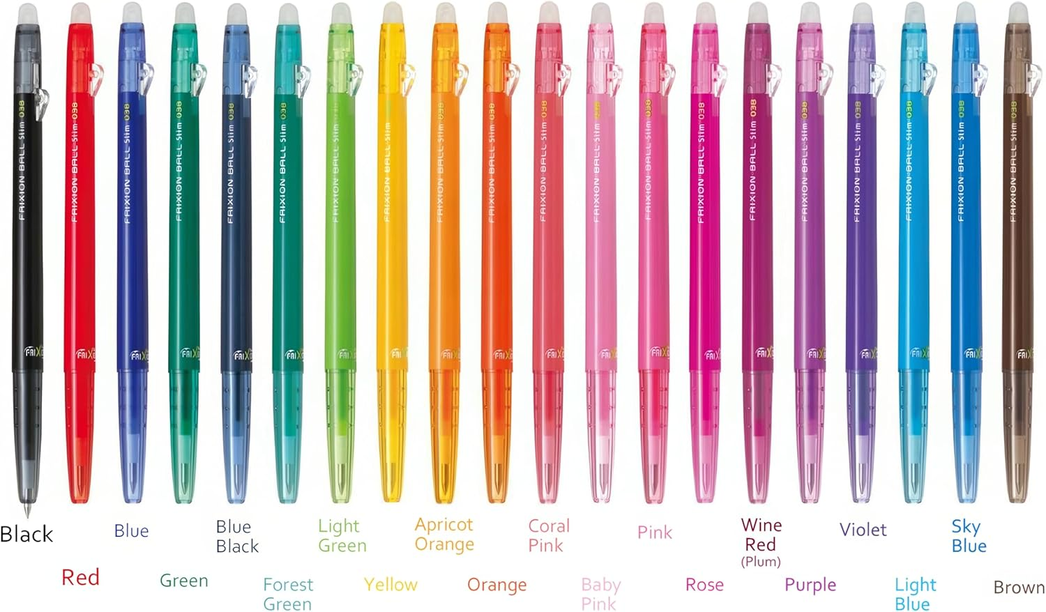 Pilot Frixion Slim Retractable Erasable Gel Pen, Apricot Orange, 0.38 Mm - 1 Count (Pack Of 1), Red image number 4