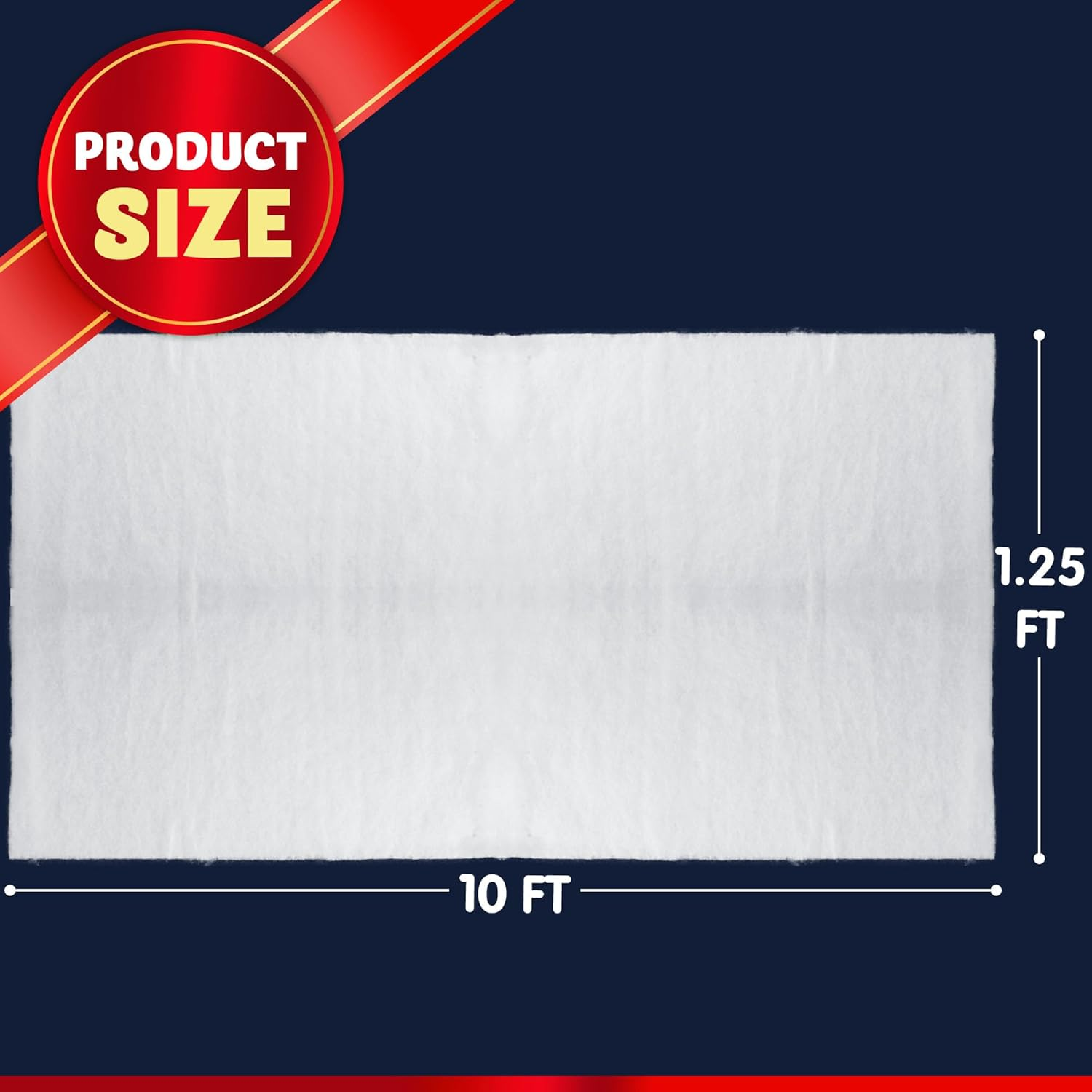 JOYIN Christmas Snow Blanket Roll (15In X 10Ft), 1 Pcs for Decoration, Village Displays, under the Tree - Thick White Soft Fake Snow Cover for Holiday Decor and Winter Displays image number 2