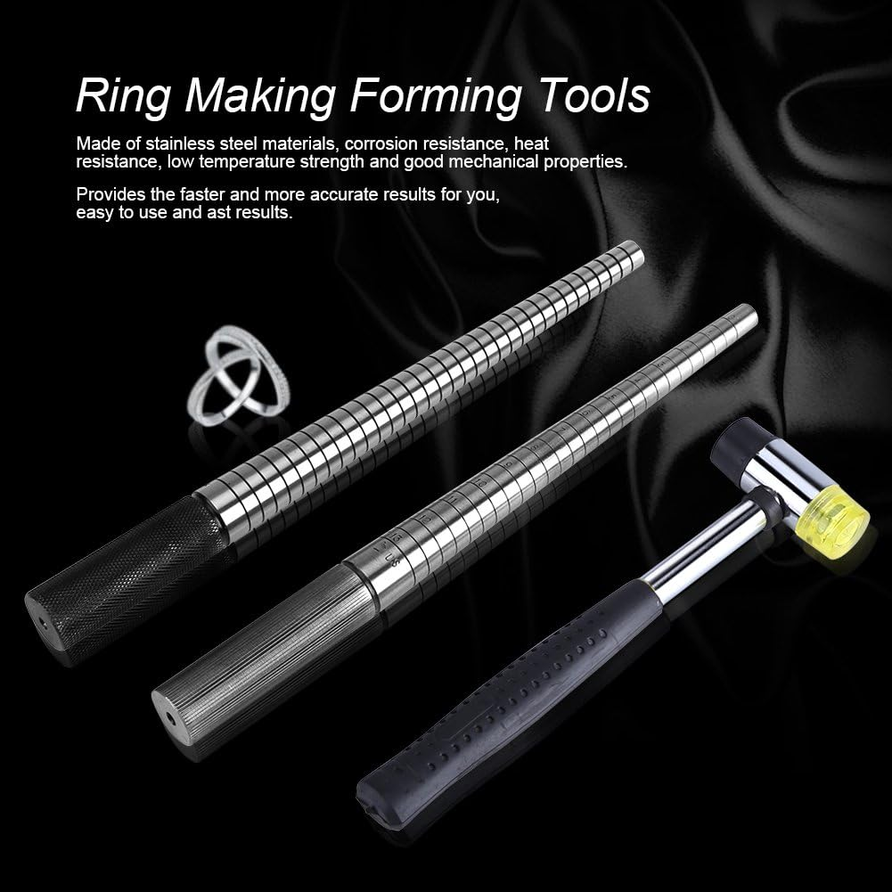 Steel Mandrel & Nylon Face Mallet Sizing Jewelry Making Forming Hammer Tools Multi Tools Thor Hammer Accessories(C) image number 4